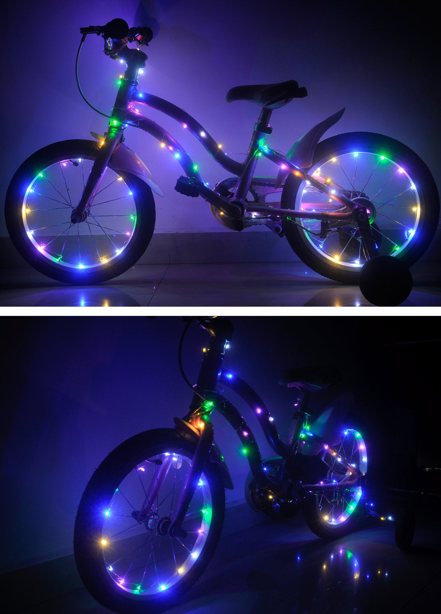 Itart Micro Led String Lights Battery Powered 8 Packs Multi Color Mini Fairy Light 20 Led Ultra Thin Silver Wire Rope Lights For Christmas Halloween Mardi Gras Wedding Parties Bedroom