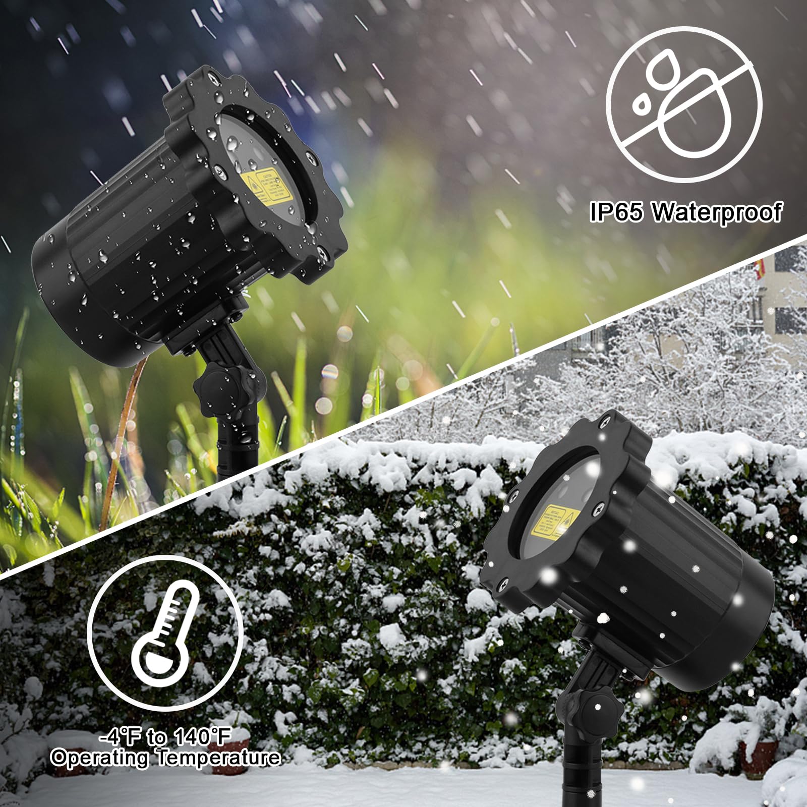 Yokgrass Waterproof Halloween Projector Lights With Remote - Outdoor Indoor Spotlight Decorations