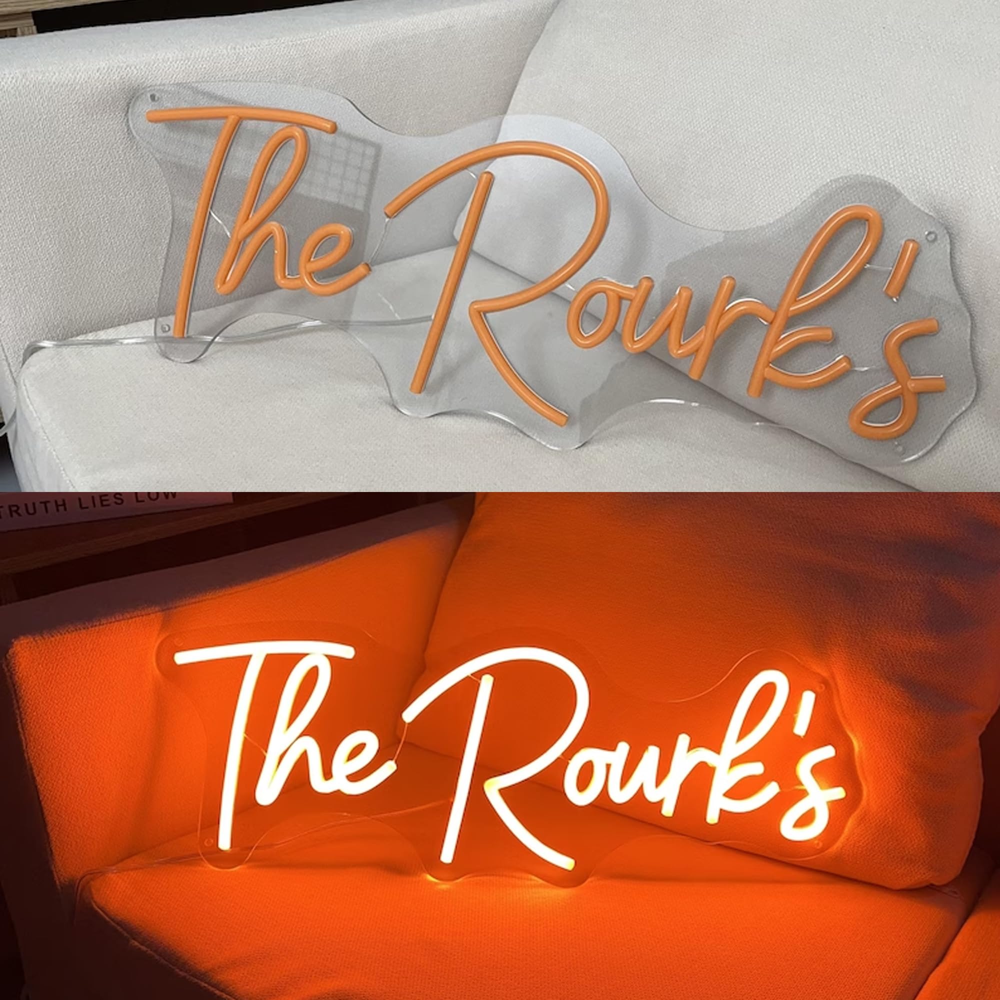 JEMESI Custom Neon Sign - Personalized LED Light for Kids, Acrylic, 1 Line Text