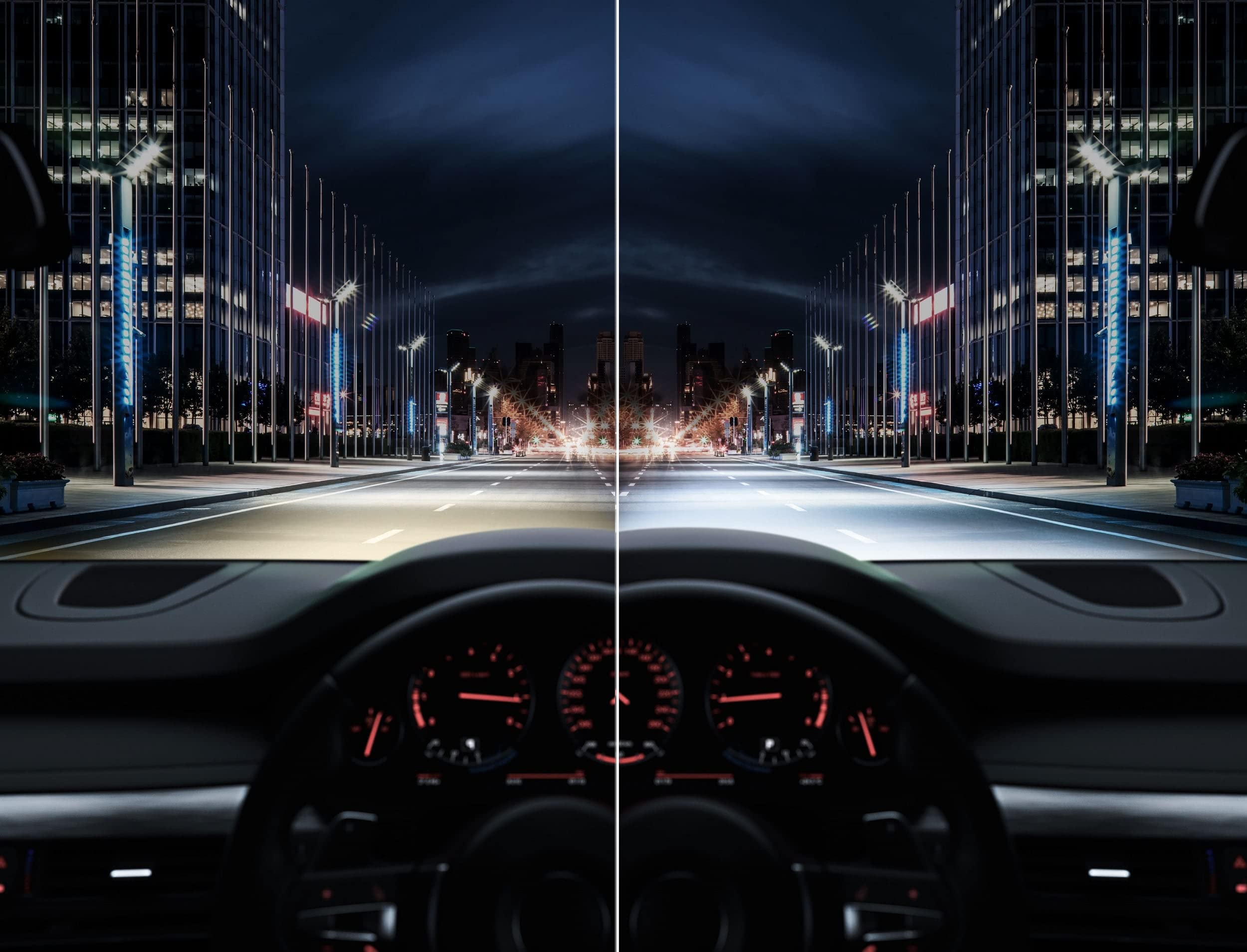 OSRAM Night Breaker H4 LED Bulb - 230% Brighter, Legal Low/High Beam, Black, Model 64193DWNB