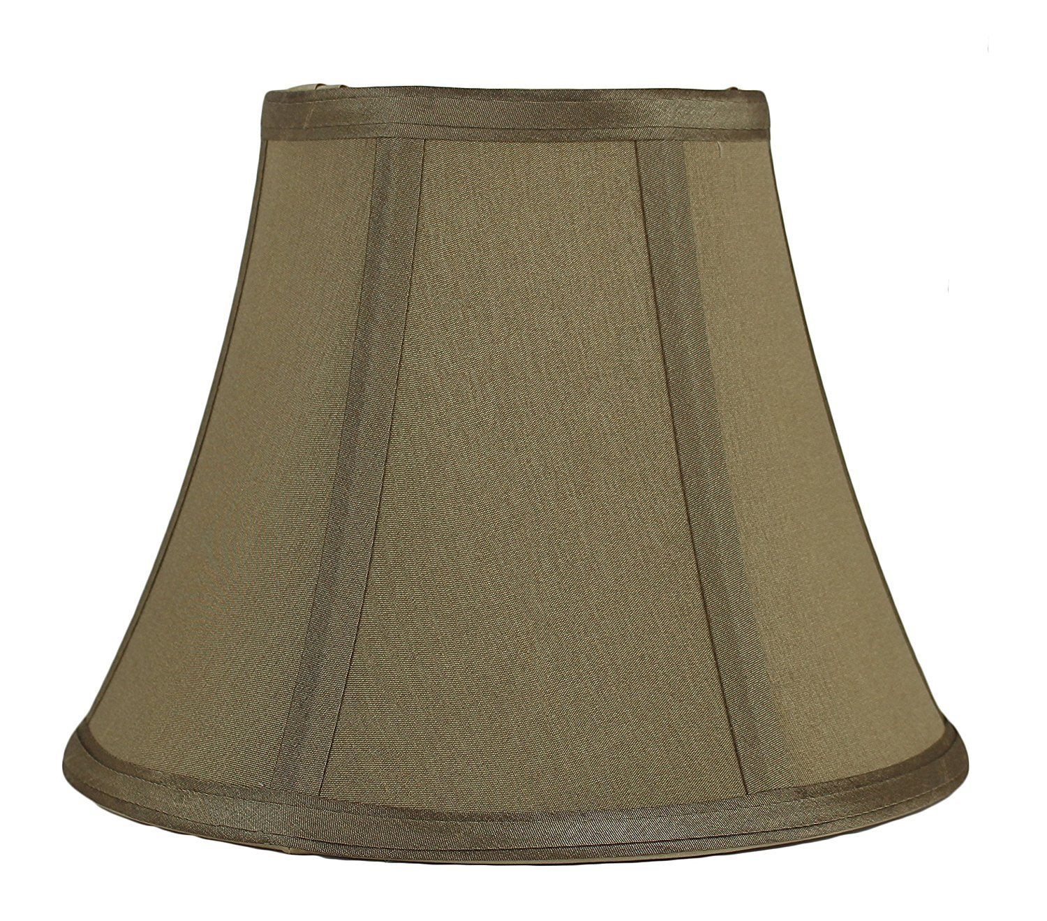 Urbanest Softback Bell Lampshade Faux Silk 5x9x7 inches Taupe Spider-fitter