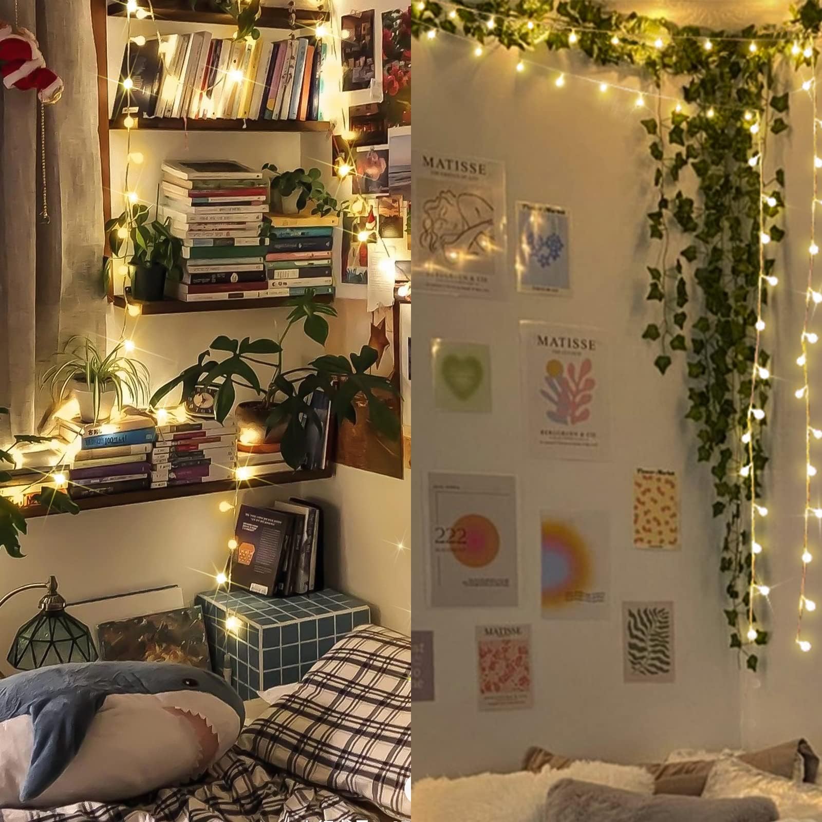 suddus Globe String Lights - 50 LED Warm White Fairy Lights for Indoor/Outdoor Use, Perfect for Christmas, Parties, and Home Decor
