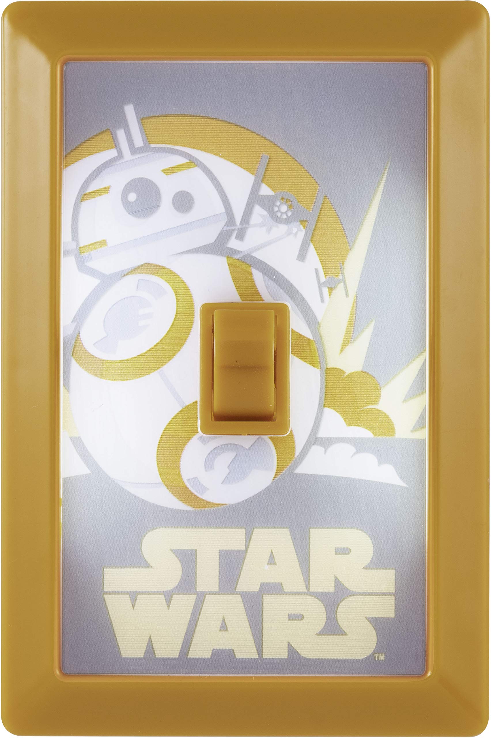 STAR WARS Switch LED Night Light, Battery Operated, Manual ON/Off, Wireless, Magnet Mount, Stick On Light, BB-8, Disney, Perfect