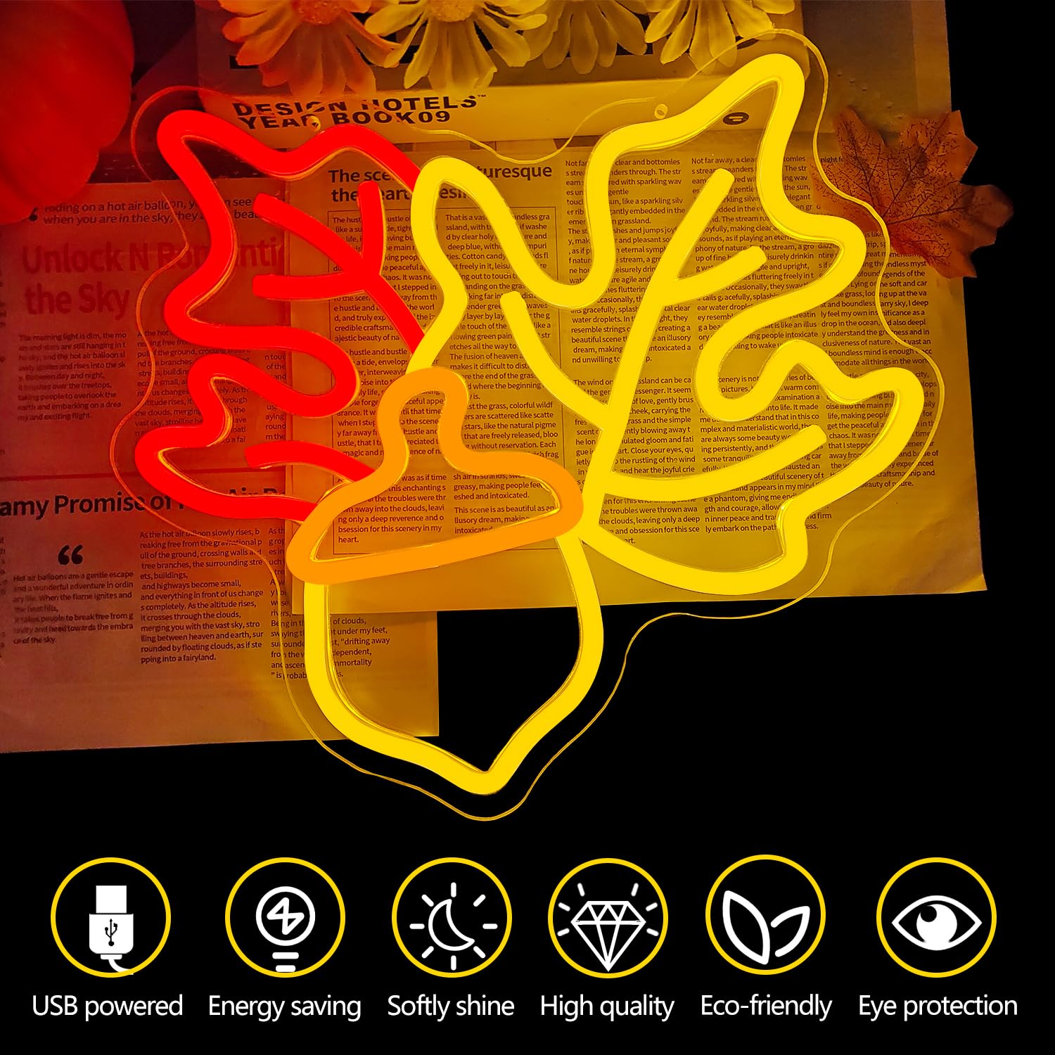 Maple Neon Sign Fall Window Lights For Wall Decor Dimmable Thanksgiving Neon Sign Led Fall Theme Decoration For Home  Maple Leaf Lamp For Gifts