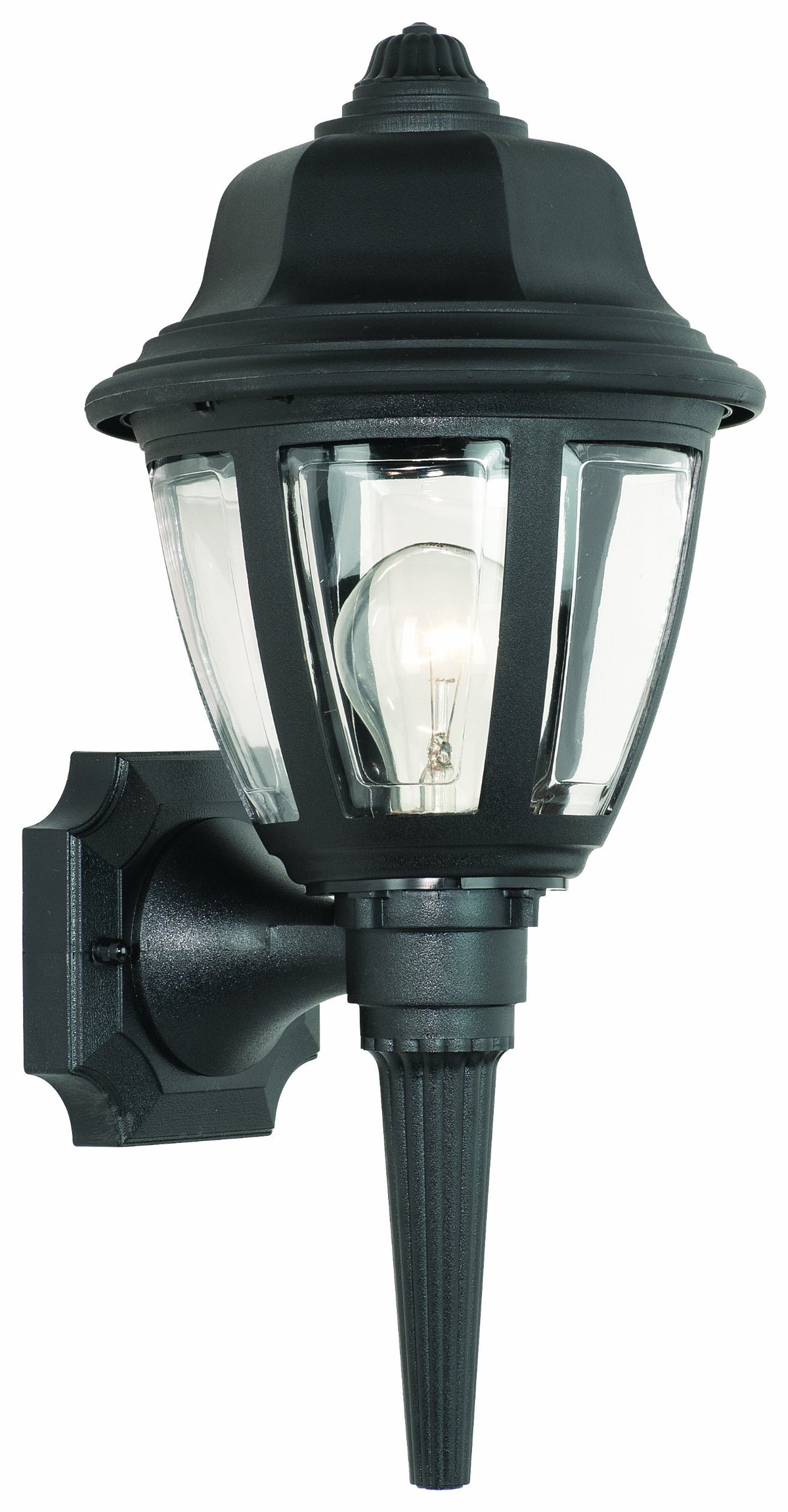 Elk Home Thomas Lighting Black Outdoor Wall Lantern, 8.5&quot;L X 8&quot;W X 17.5&quot;H, Plastic