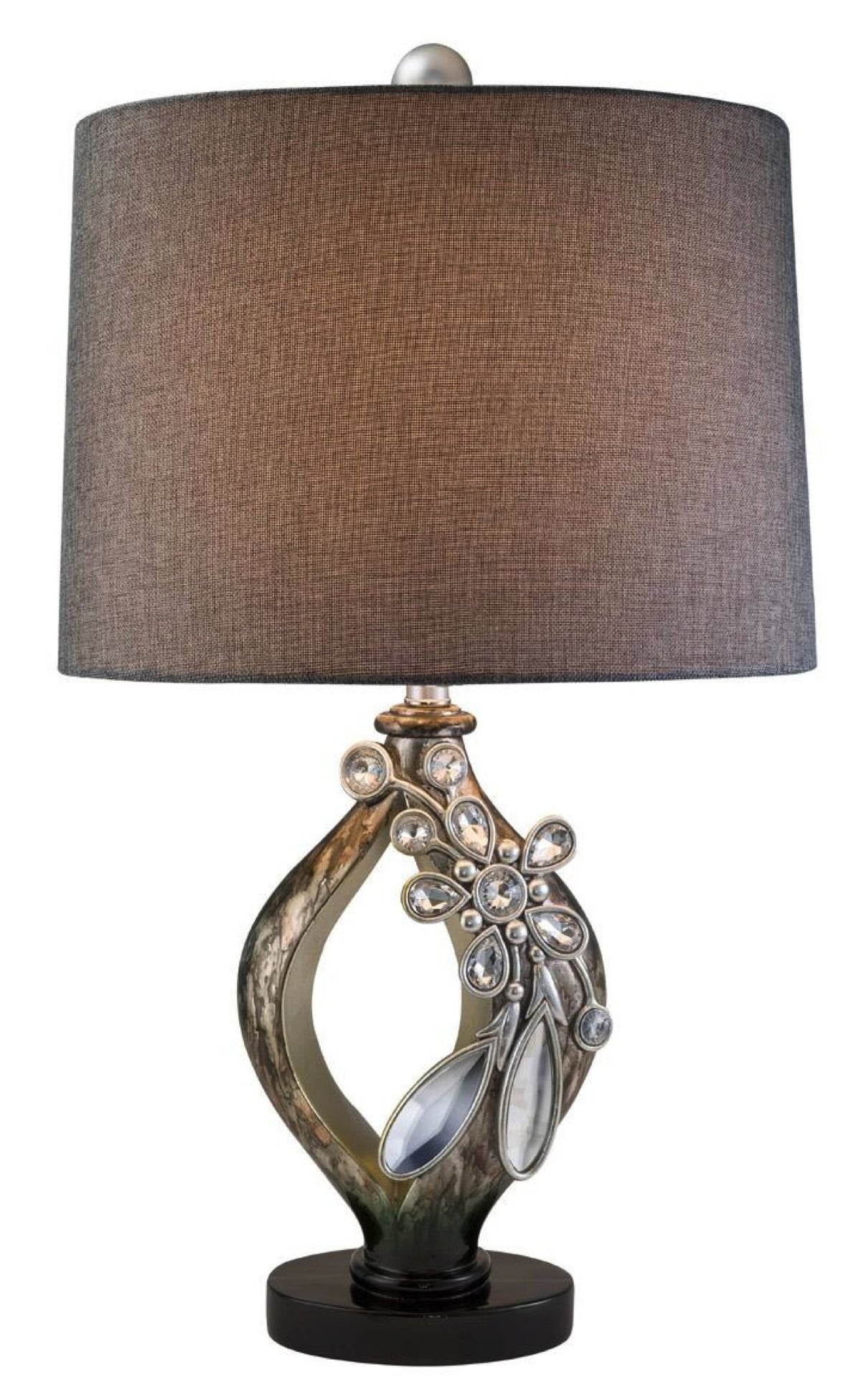 Ore International Belleria 28.25&quot; Brown Table Lamp, Resin, Elegant Home Lighting Decor