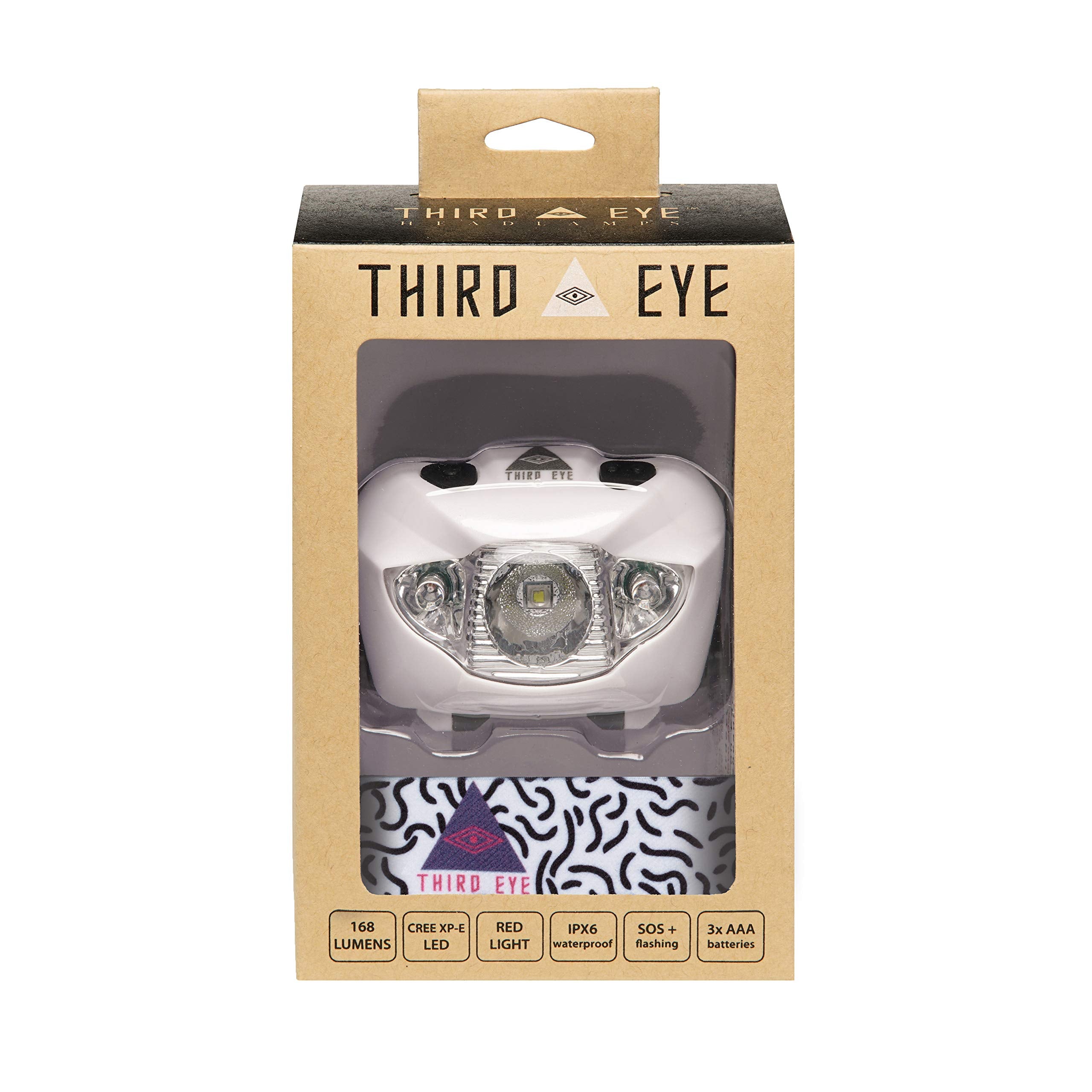 OUTDOOR ENLIGHTENMENT Third Eye Headlamp - 168 Lumens, Red/White Light, Adjustable Tilt, One Size, Durable ABS, Model 820103130417