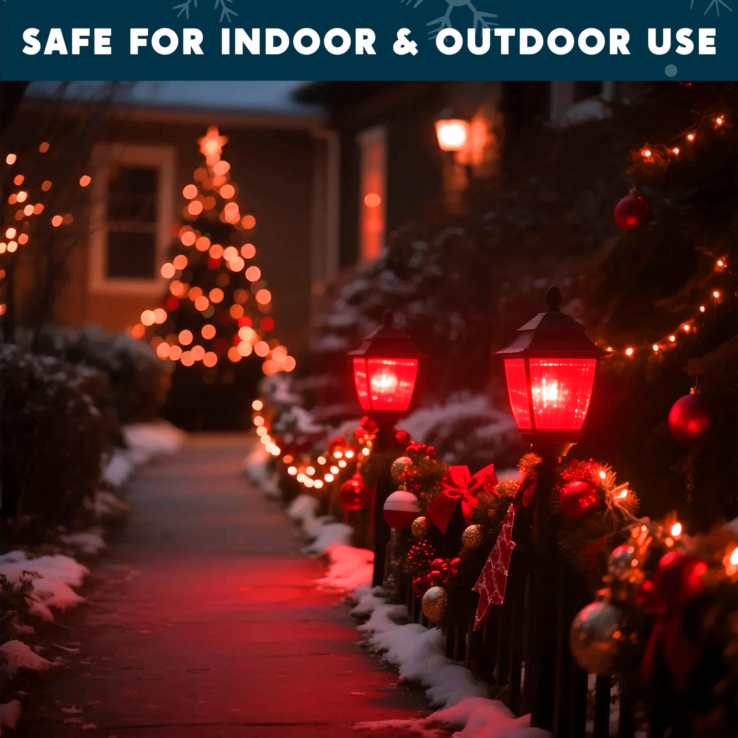 Joyin Red And Green Light Bulbs - 4 Pack Led A19 Christmas Light Bulbs  E26 Base 9W Red Green Lightbulb Party Holiday Lighting  Porch Garden Indoor Outdoor Christmas Decoration