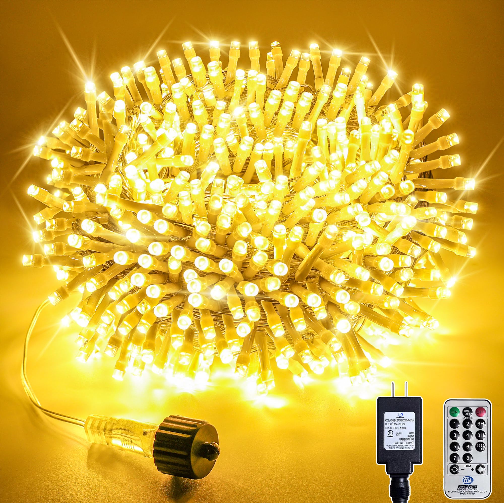 Soagrc 132FT 400 LED Christmas Tree Lights, Bright Warm White Outdoor Christmas String Lights for House, Fairy Lights with 8 Mod