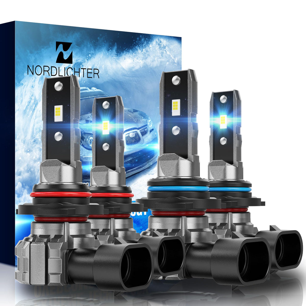 N Nordlichter 9005 9006 Bulbs, 6500K Xenon White Fanless Wireless 9005 9006 Fog Light Bulbs For Car, Pack Of 4