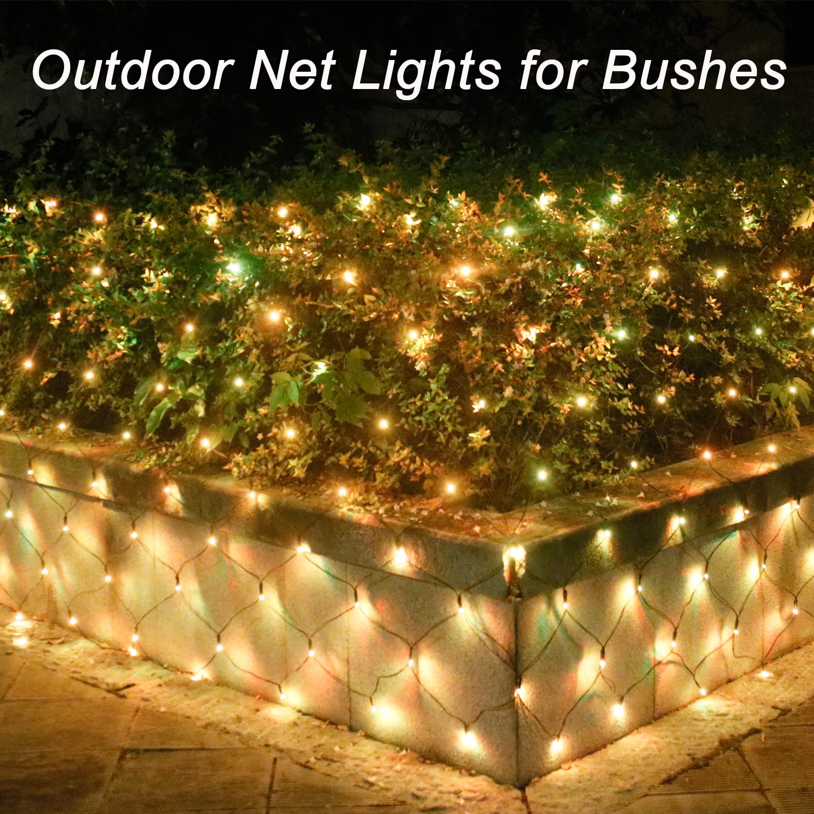 300Led Net Lights, 14.8Ft X 5Ft 8 Modes Connectable Christmas Outdoor String Mesh Lights, Waterproof Decorative Fairy Lights Plu