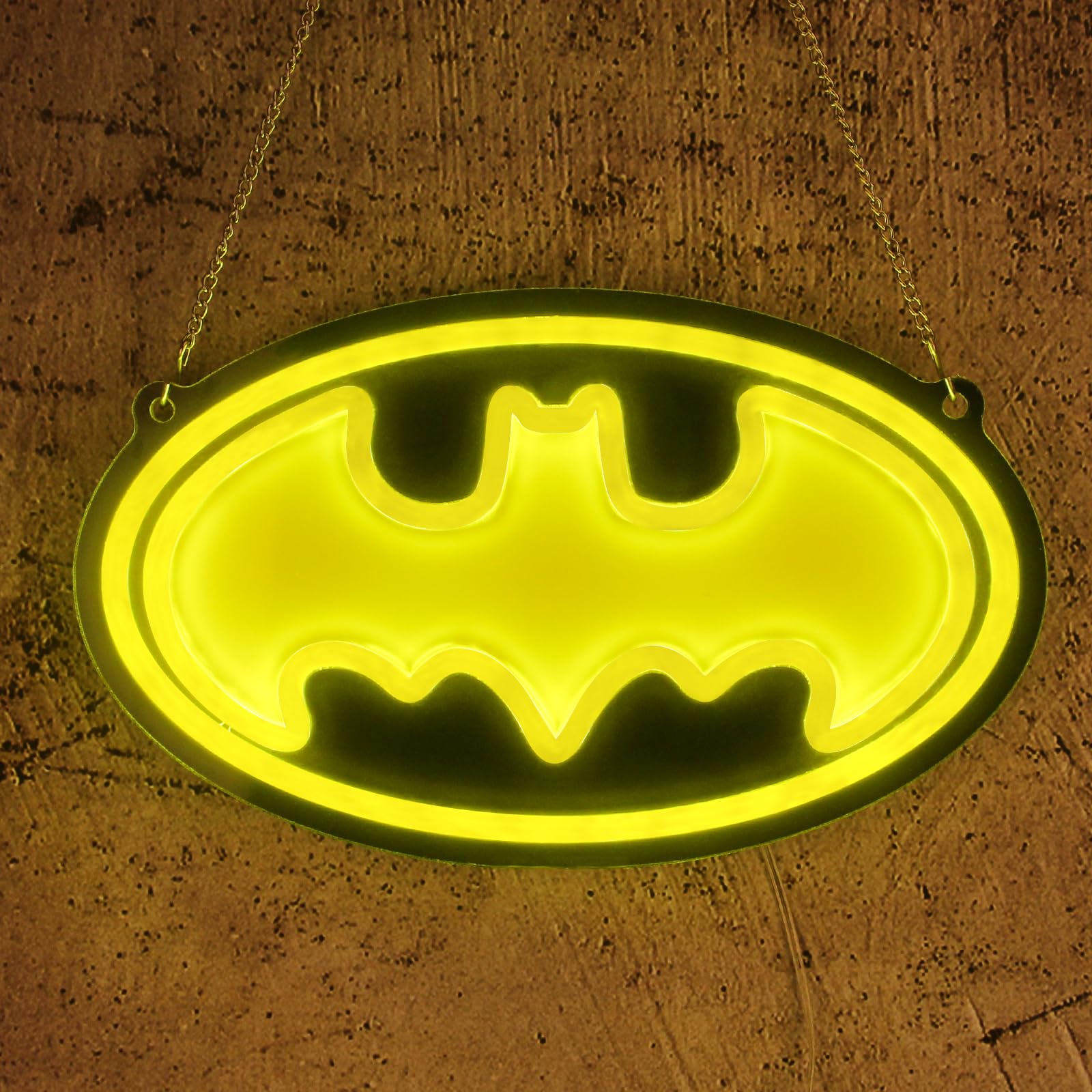 FRIFUN Bat-Man Neon Sign Anime Led Neon Lights for Man Cave Wall Decor Bedroom Mar-Vel Fans Gamer Teen Boys Party Gifts