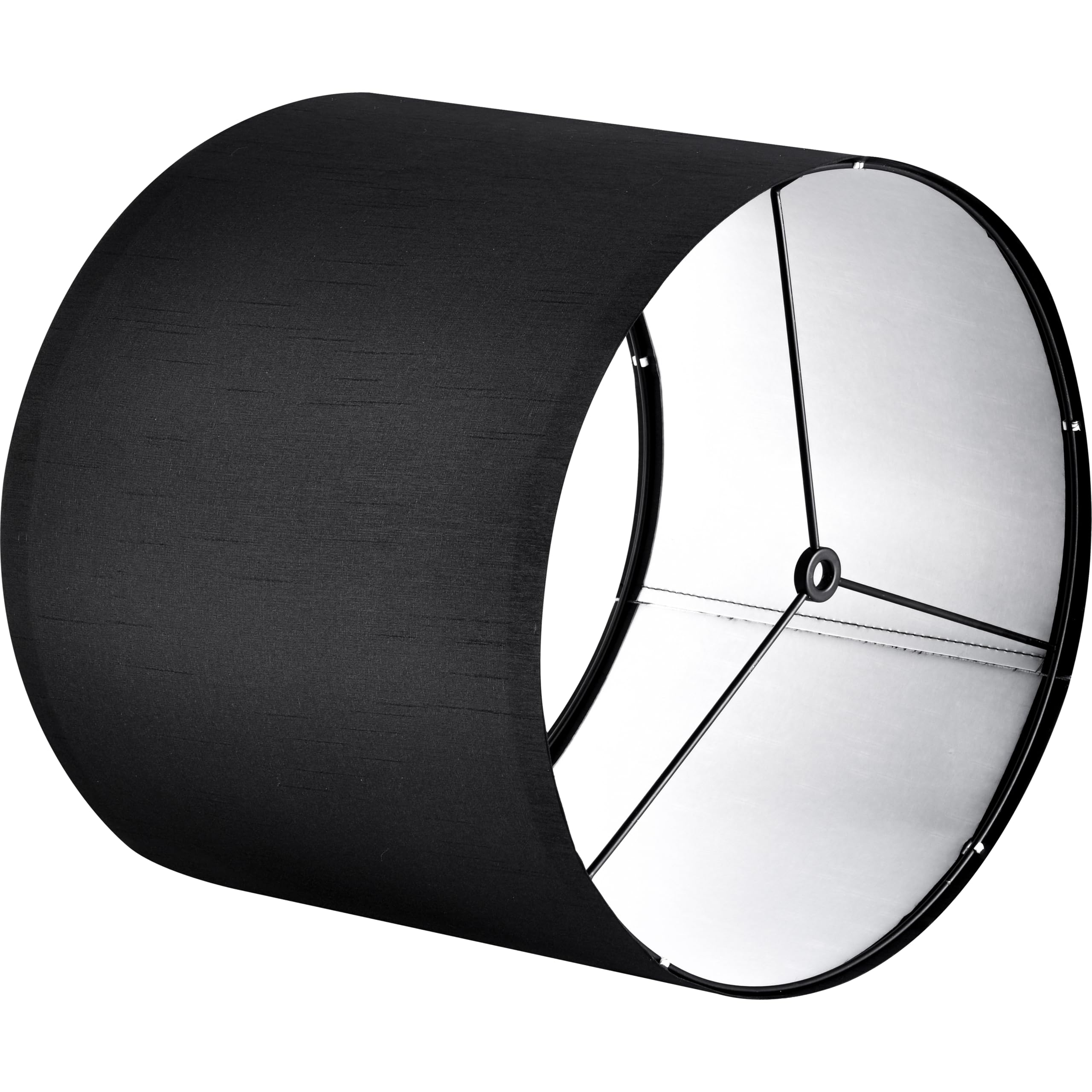 Goso Large Drum Lamp Shades For Floor Lamps Table Lamps -16 * 16 * 12 Inch (Spider) Black Lampshades Replacement, Night Stand Li