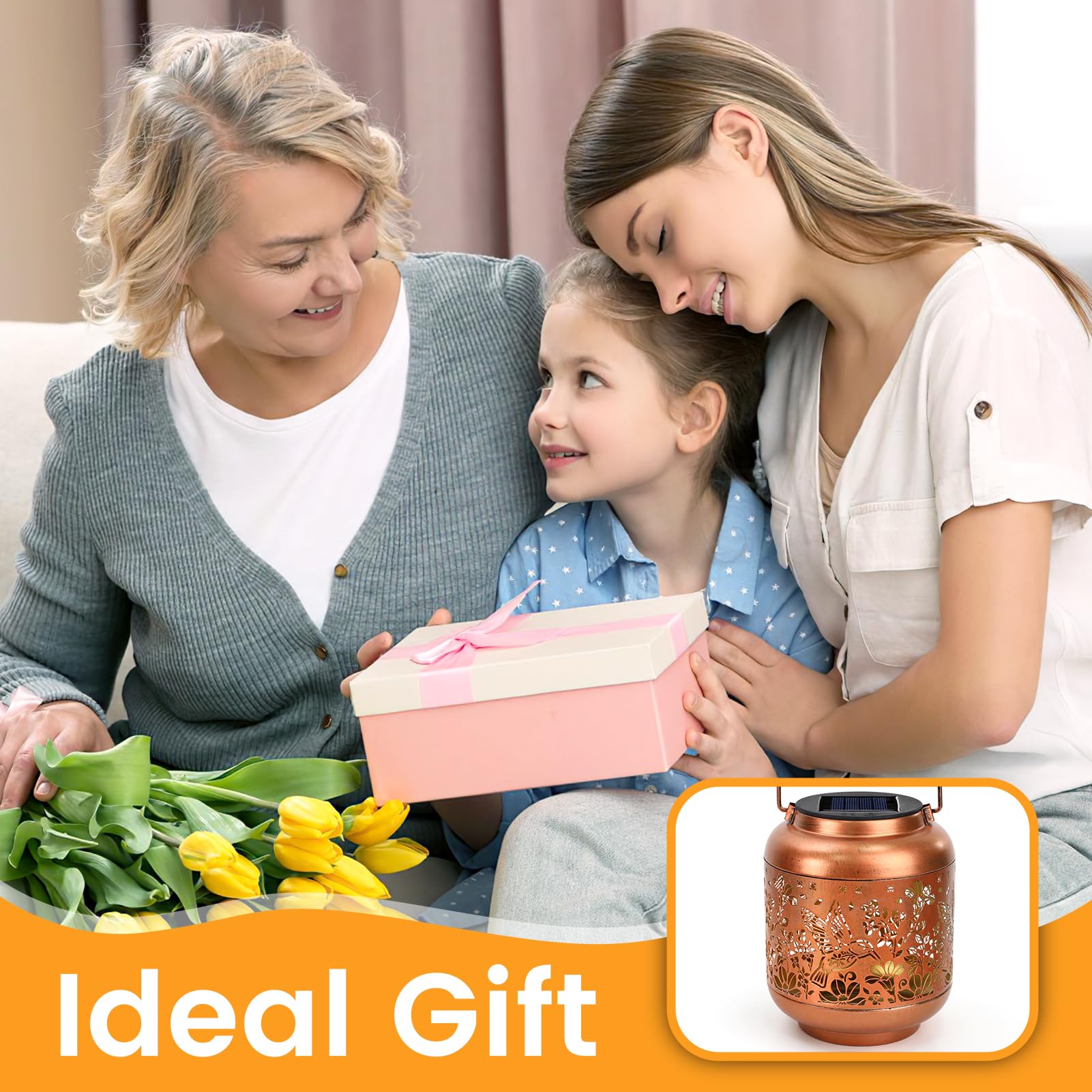 Solar Lantern Outdoor Waterproof Gifts For Women Mom Grandma Mothers Day Hummingbird Garden Decor Hanging Solar Lights Yard Deco