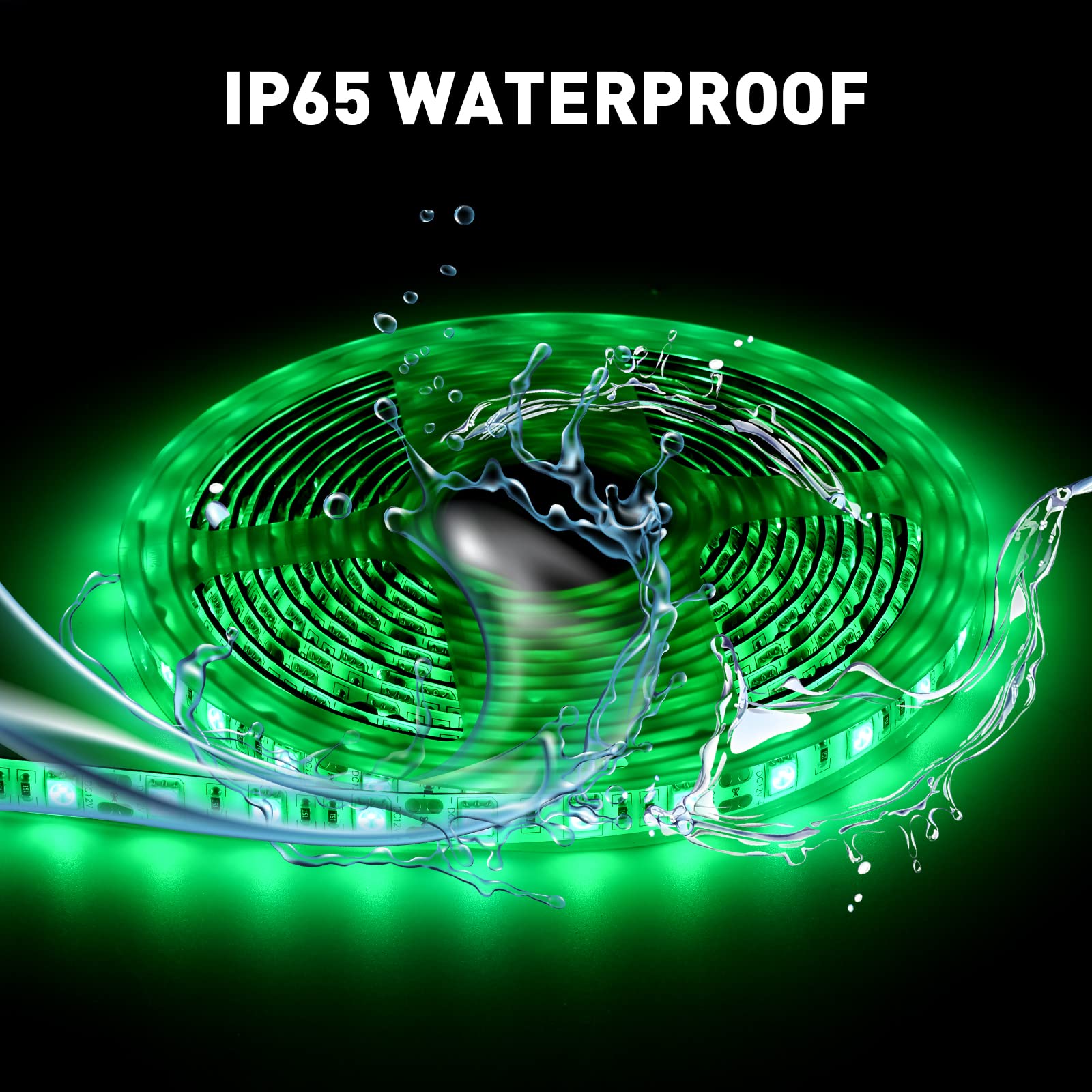 JUIOHAKY LED Strip Lights for Night Fishing, 50ft Marine-Grade Waterproof, Green, Model BML013
