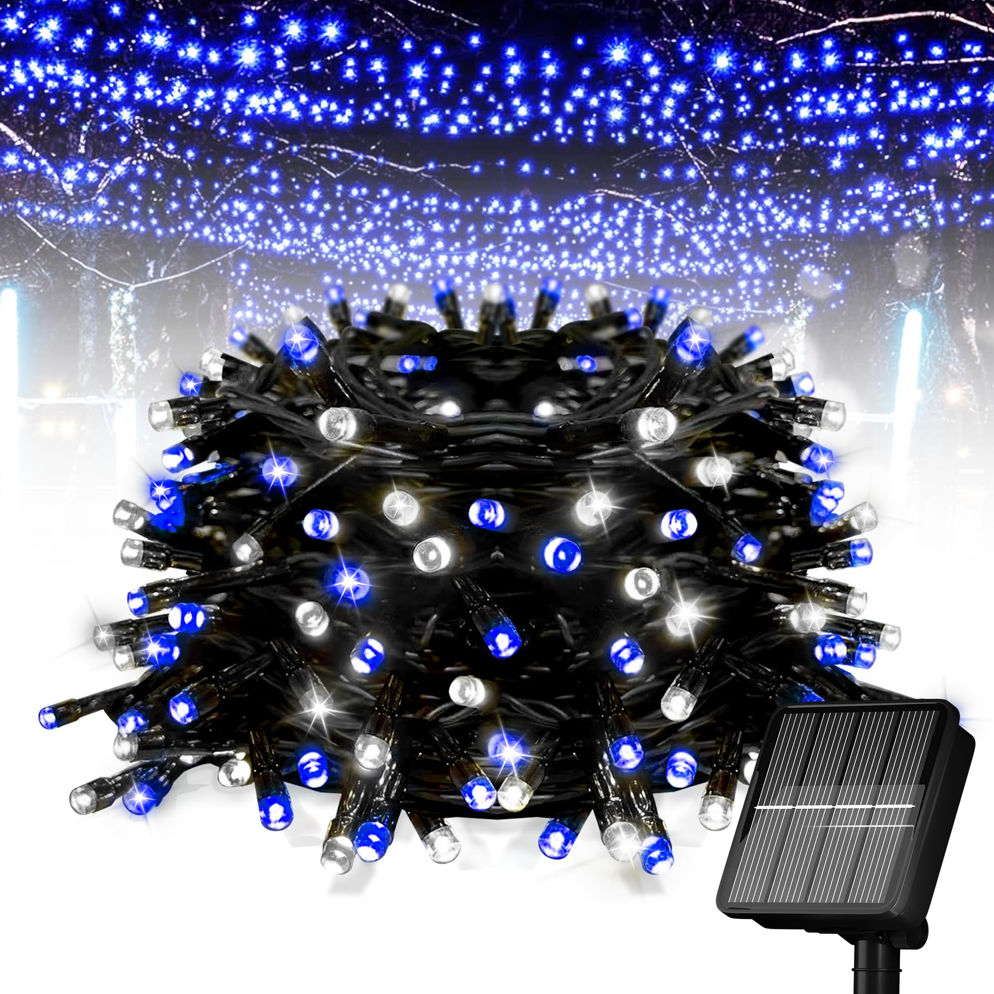 Solar String Lights for Outside, 39Ft 100 LED Solar String Lights Outdoor with 8 Modes,Solar Lights for Outside Waterproof for Y