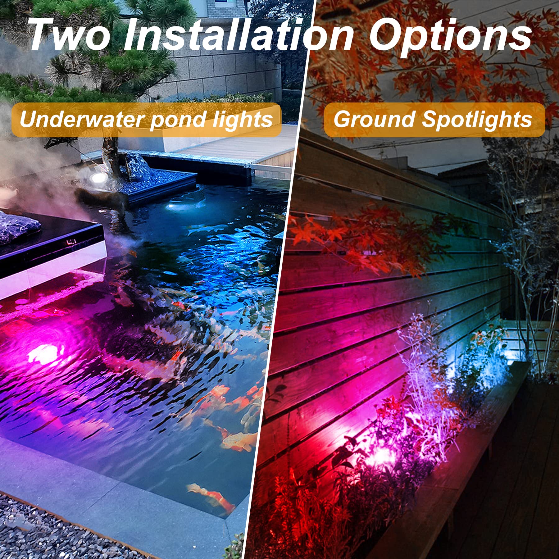 Crepow Rgb Led Solar Pond Lights - Ip68 Waterproof Color Changing Spotlights For Garden & Pool