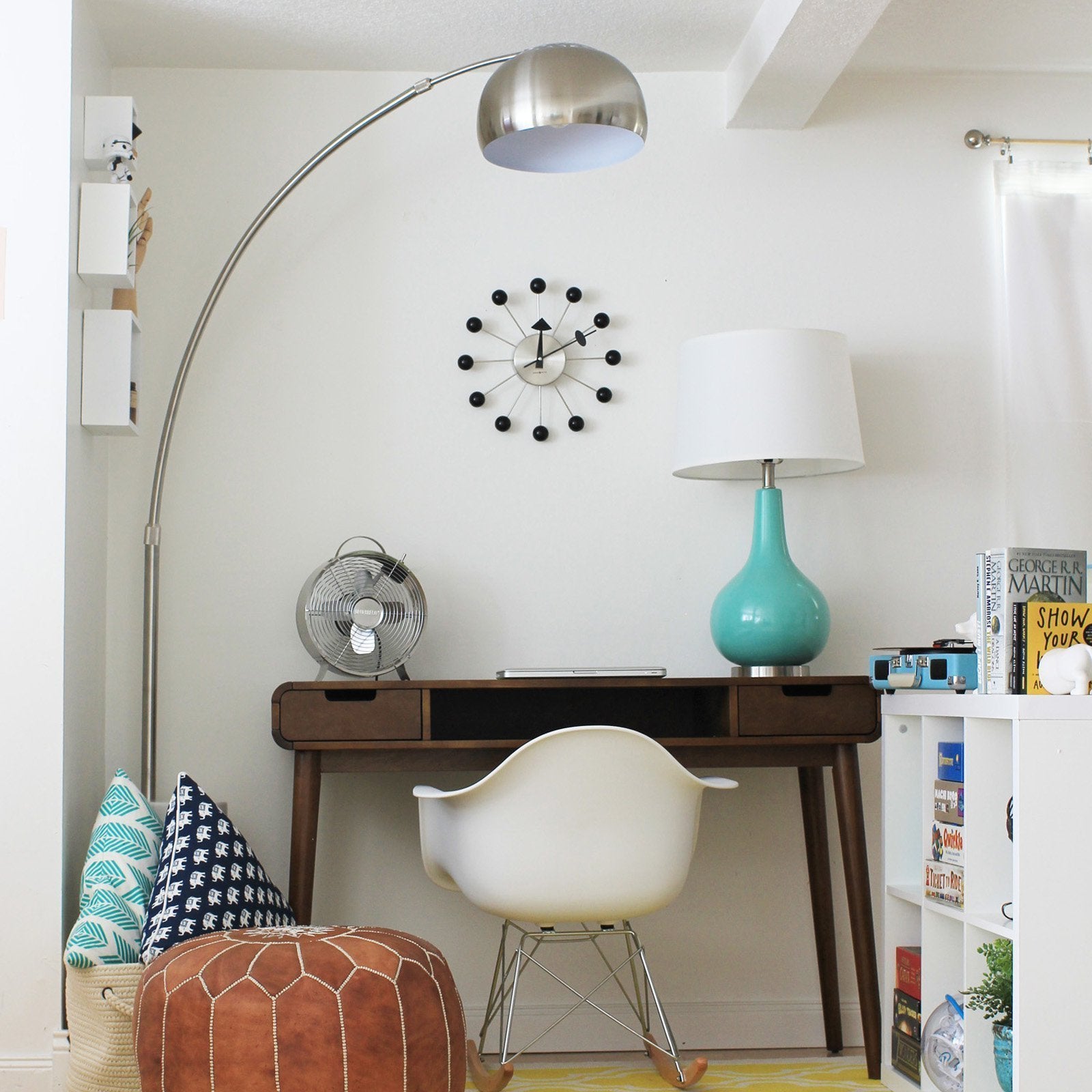 Ore International 6202Bl Ceramic Table Lamp, 16.0&quot; X 16.0&quot; X 28.0&quot;, Blue