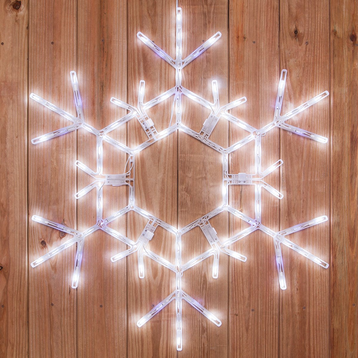 Kringle Traditions LED Folding Twinkle Snowflake Decoration, 36in, Cool White Lights, Plastic