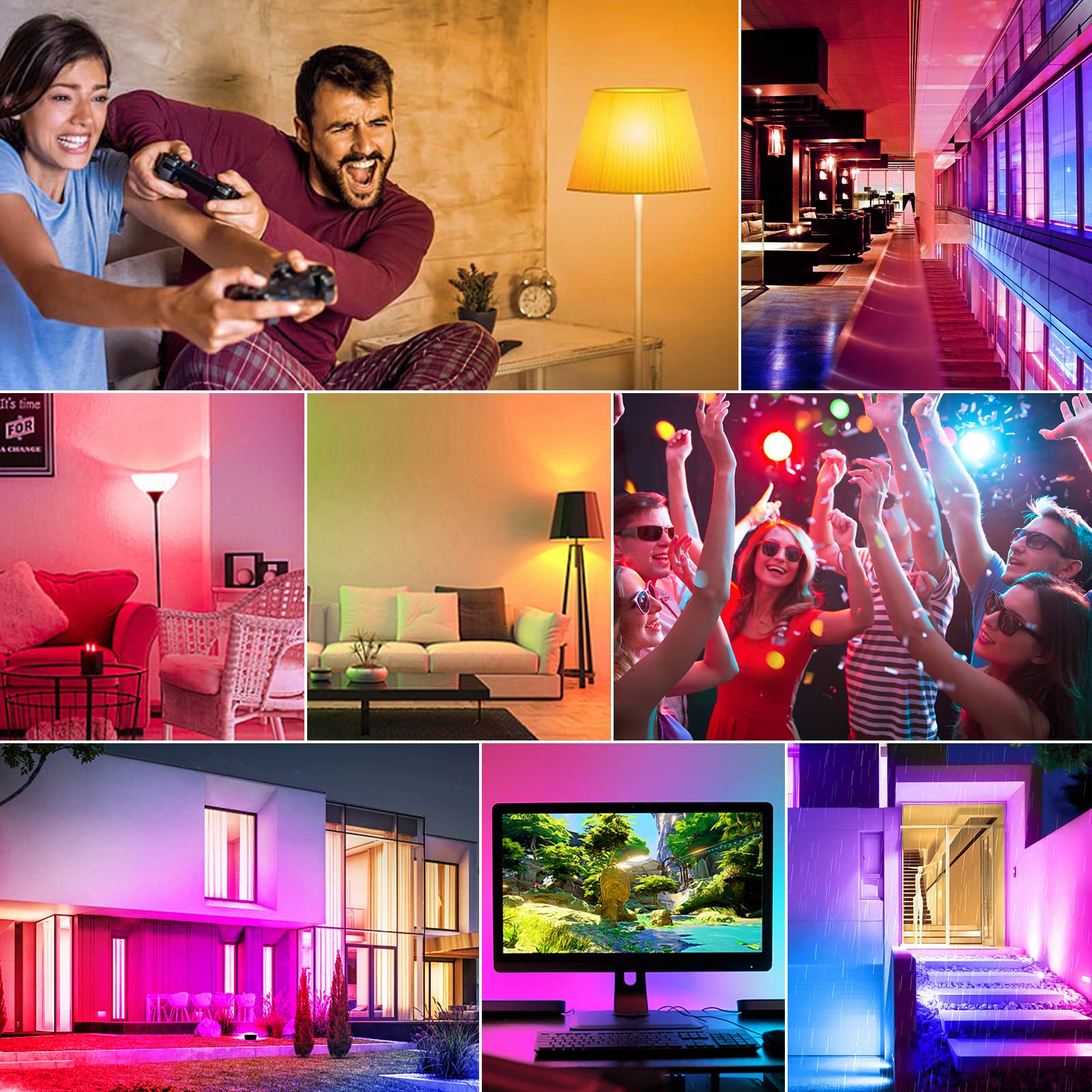Kqhben Pink Light Bulbs - [ 4 Pack ]- 9W(60W Equivalent) E26 Base Led Colored Light Bulb For Festivals Party Christmas Bar Event