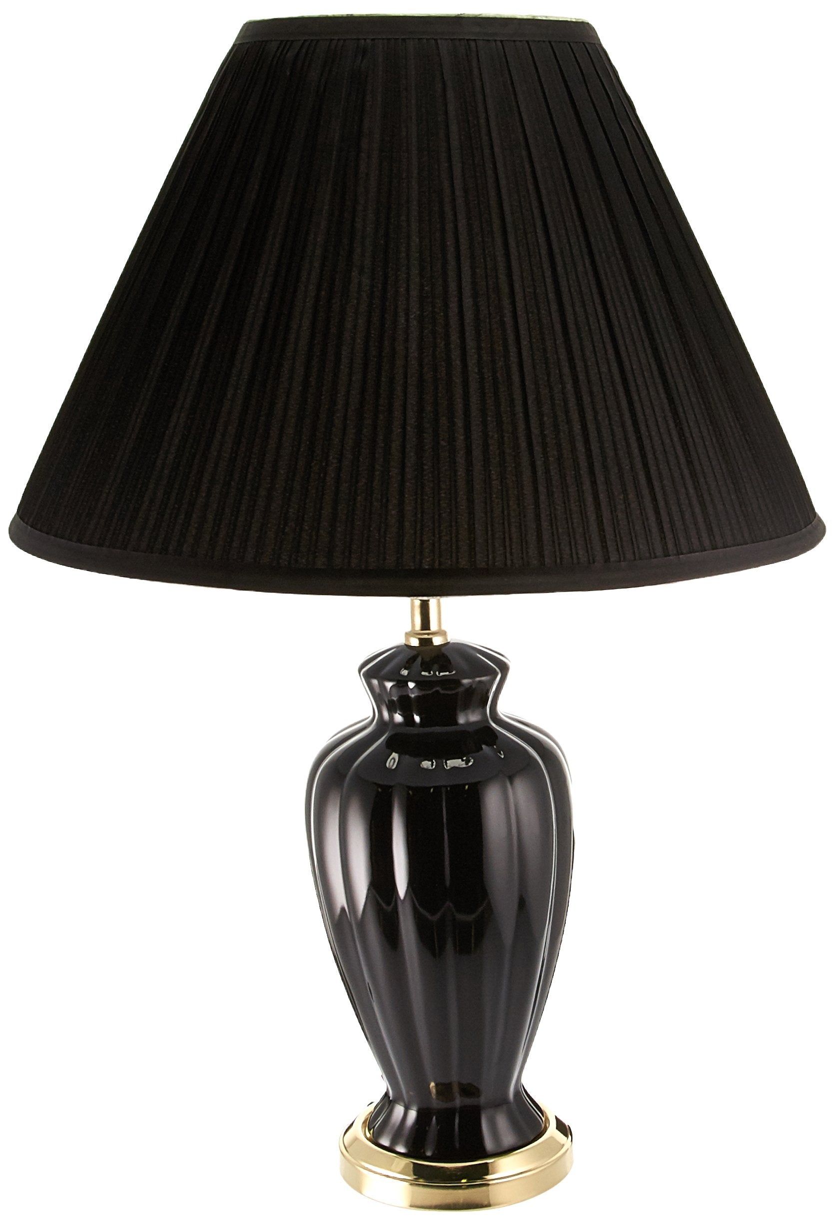 Ore International 6118Bk 26-Inch Ceramic Table Lamp, Black