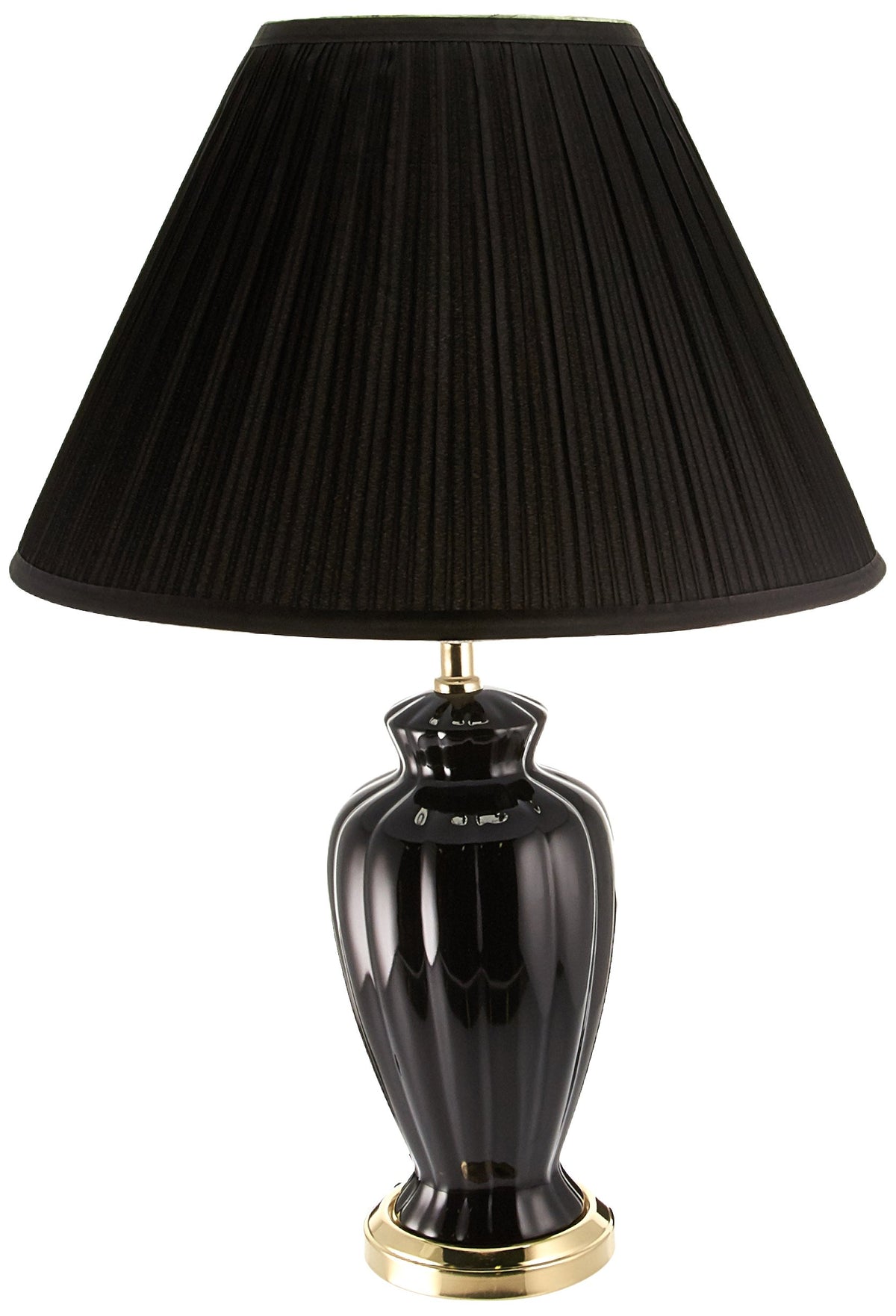 Ore International 6118Bk 26-Inch Ceramic Table Lamp, Black