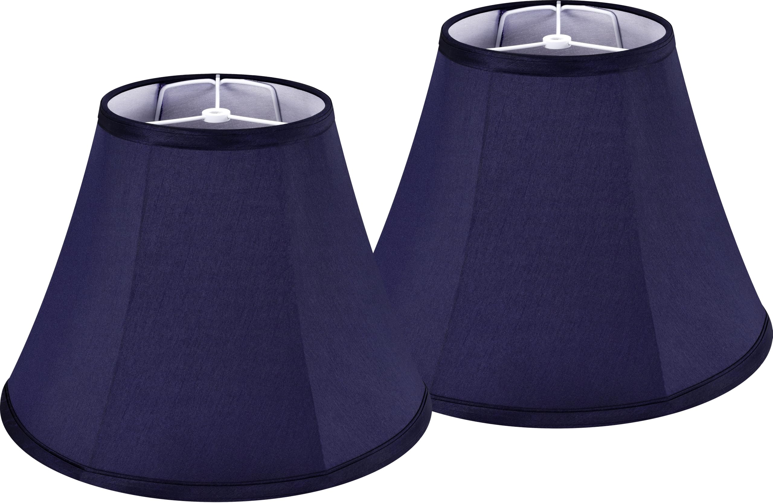 Blue Bell Lamp Shades Set of 2 Medium Lamp Shade 7'' Top x 14'' Bottom x 10.2'' High(Spider) Traditional Fabric Lampshade for Ta