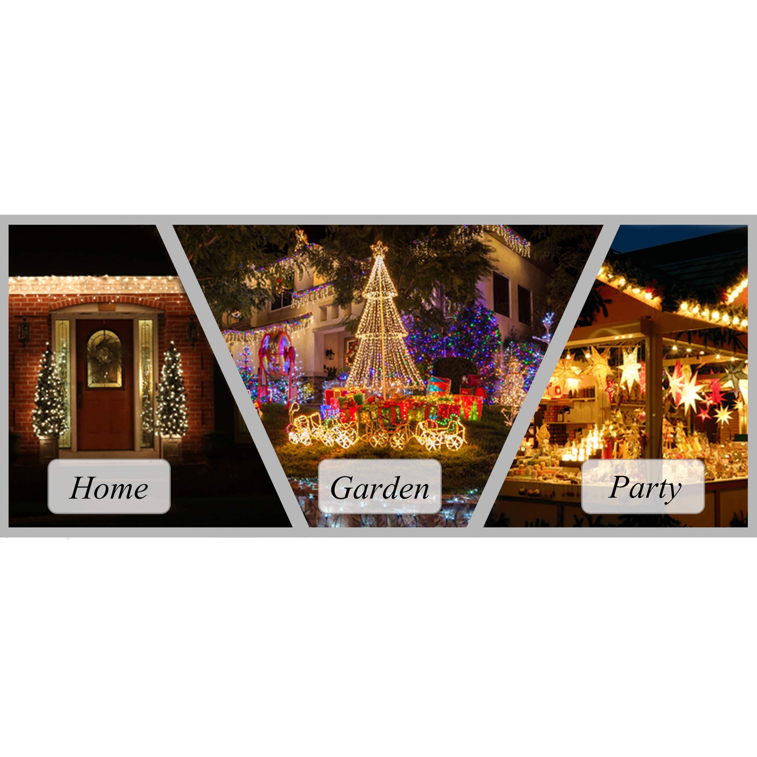 Holiday Essence 60 LED Mini Warm White Christmas Lights for Indoor and Outdoor Use Energy Efficient LED Bulbs with Green Wire