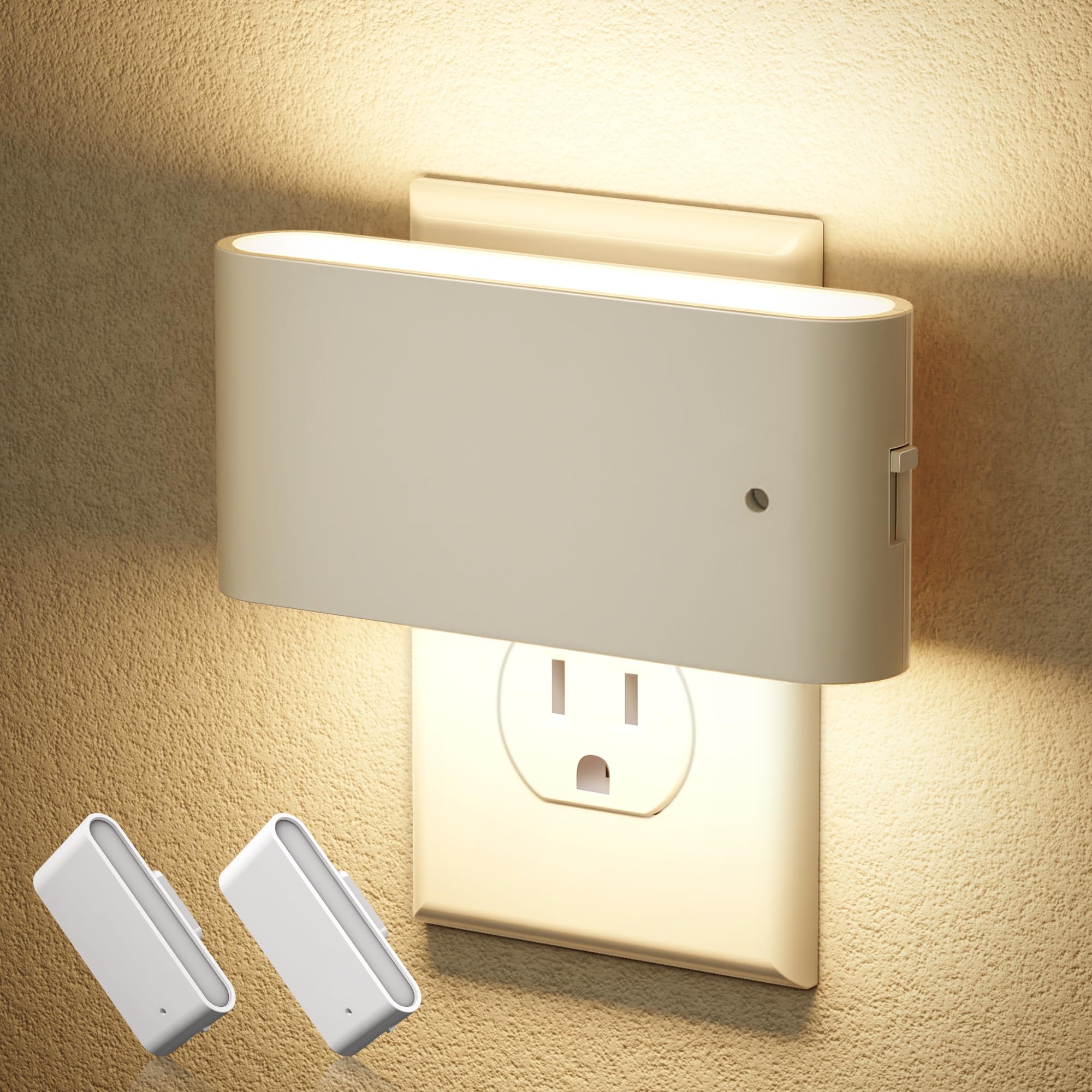 JandCase LED Night Lights Plug into Wall, Night Light with Dusk to Dawn Light Sensor, Dimmable Night Light Plug in [2 Pack], 300