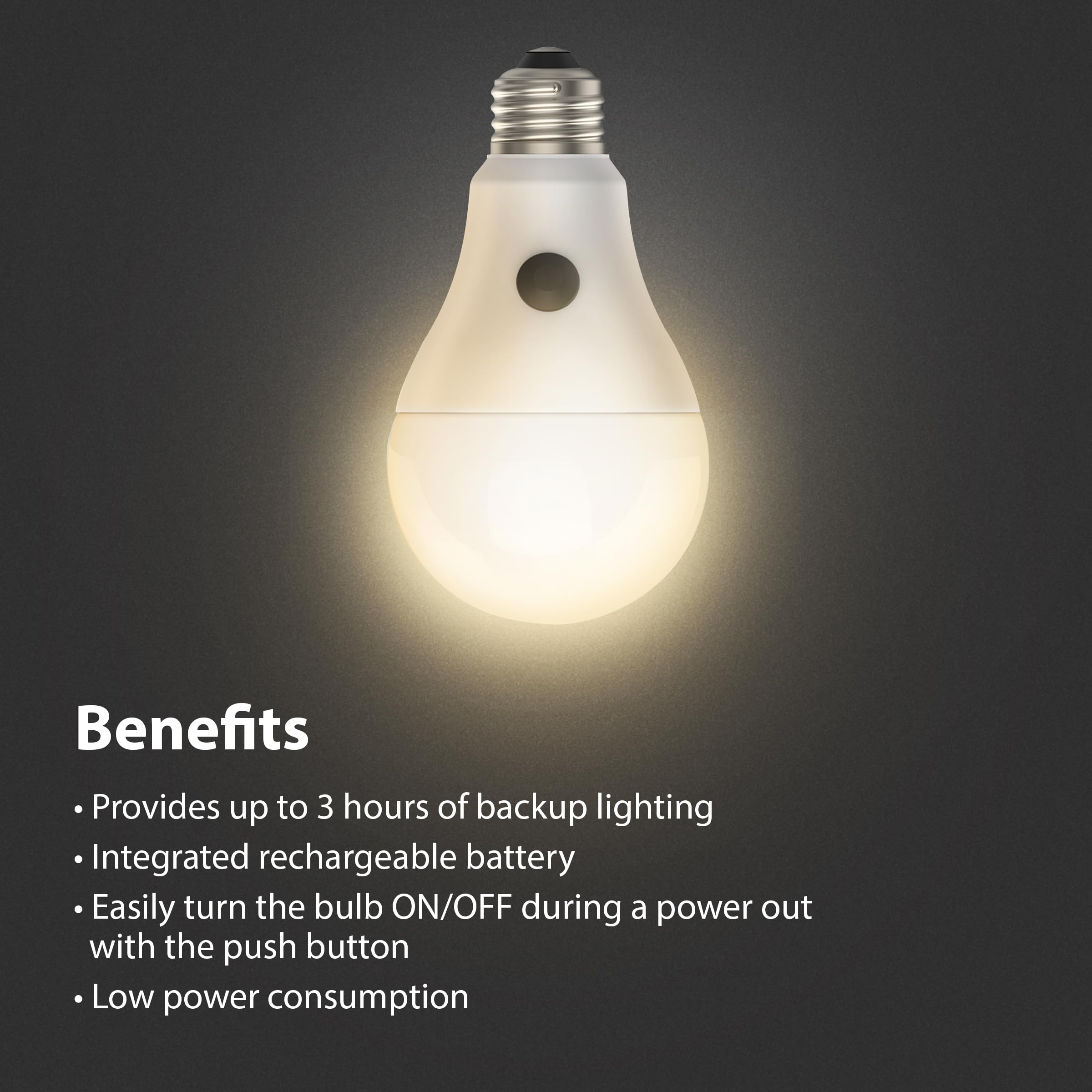 Feit Electric LED Intellibulb A21 Light Bulb - 60W Equivalent, 800 Lumen, 2700K Soft White, 15 Year Life, E26 Base,