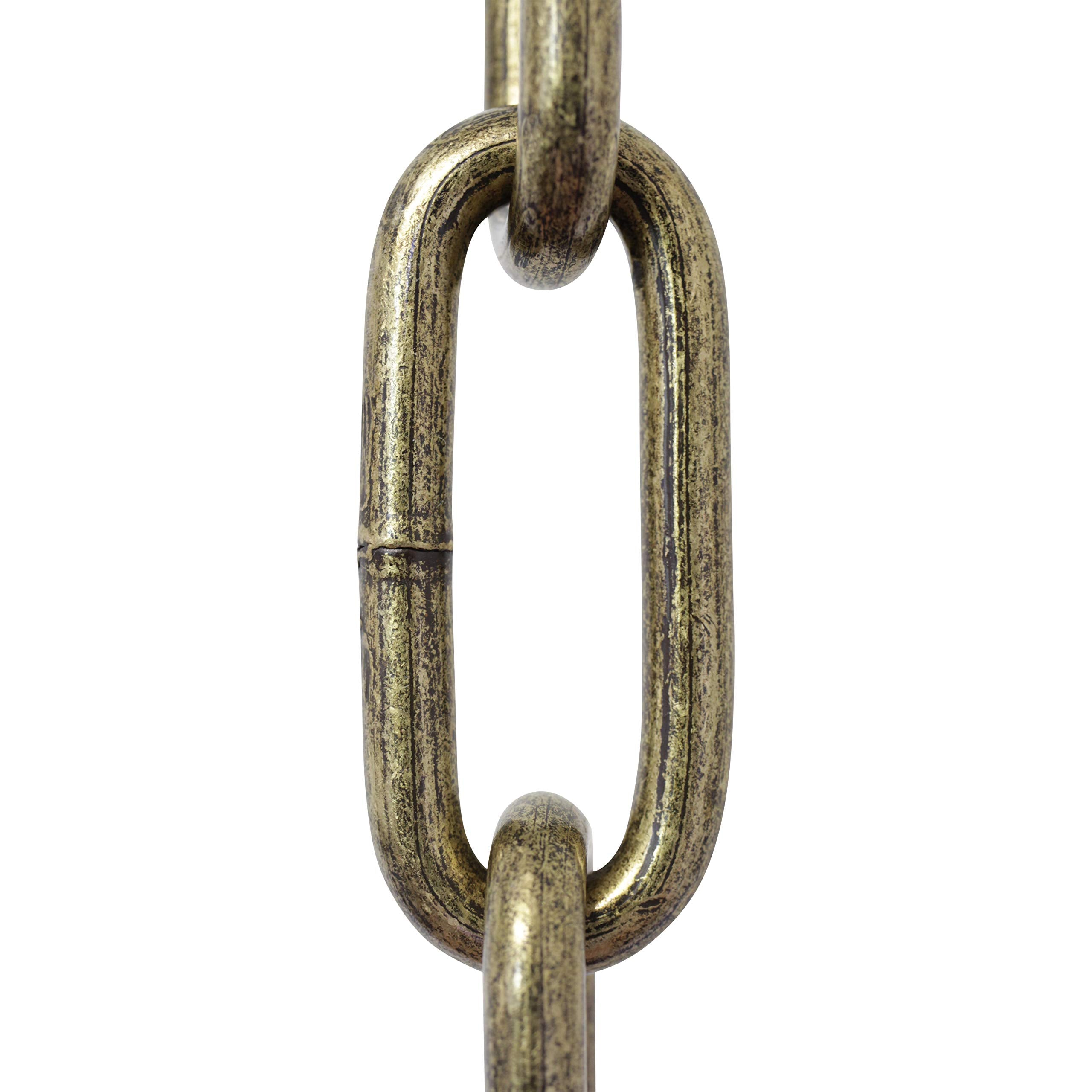 RCH Hardware CH-S59-06-AB-10 Steel Chandelier Chain, Antique Brass (10 Feet)