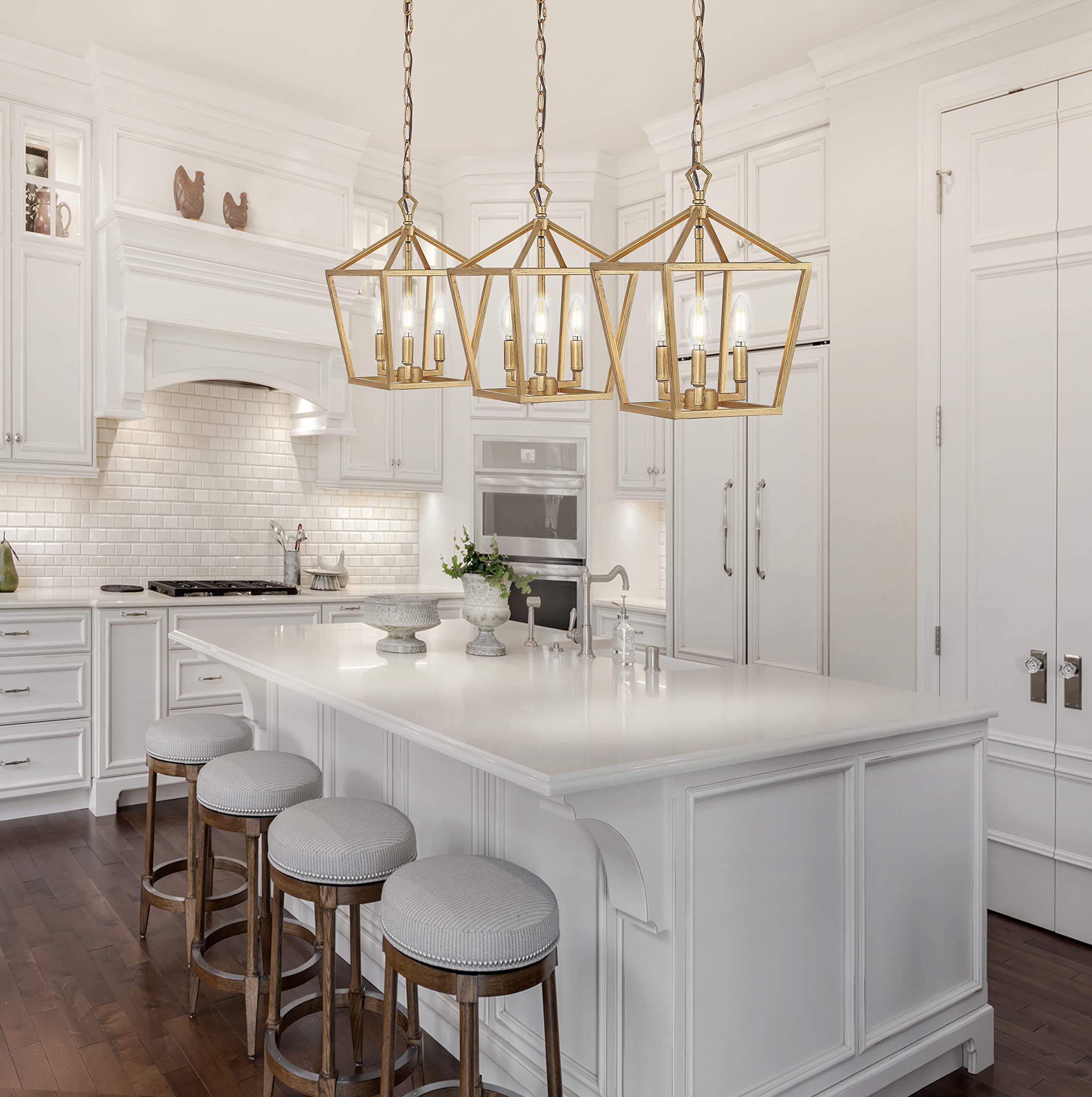 Jonathan Y Jyl7601B Pagoda Lantern Dimmable Adjustable Metal Led Pendant Classic Traditional Farmhouse Dining Room Living Room K