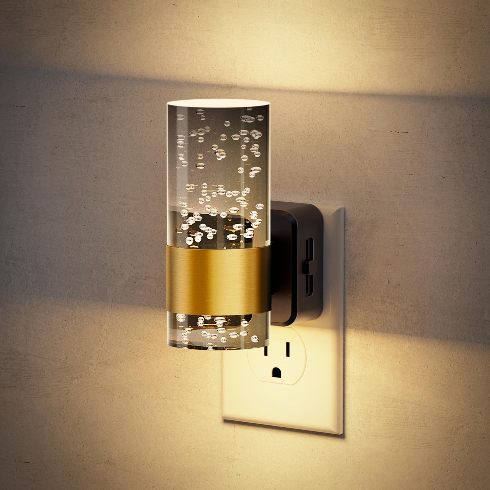 JandCase Night Lights Plug into Wall,Automatic LED Night Light with 0-100LM Dimmable, 3000K Plug in Night Lights with Auto Light