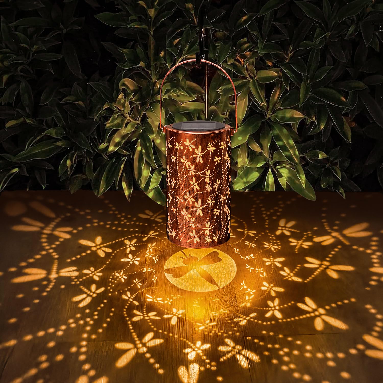 Azeeboi 2 Pack Solar Lanterns Outdoor Waterproof Dragonfly Lantern Garden Decor Birthday Gifts For Women Mom Grandma Hanging Solar Lights Metal Decoration For Yard  Patio  Backyard  Porch