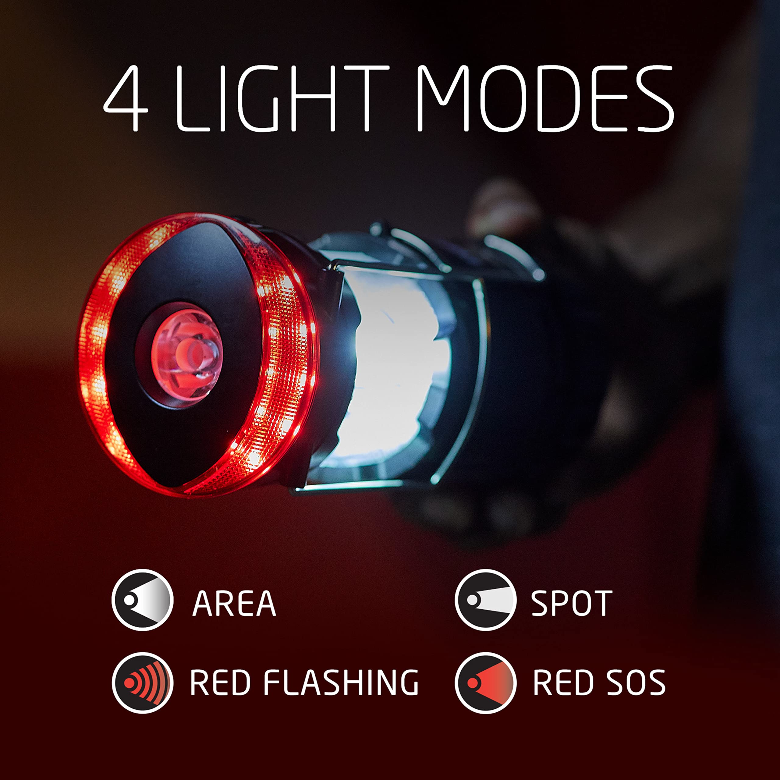 Eveready Led Camping Lanterns 4-Pack, Rechargeable Collapsible Flashlights For Outdoors, Black