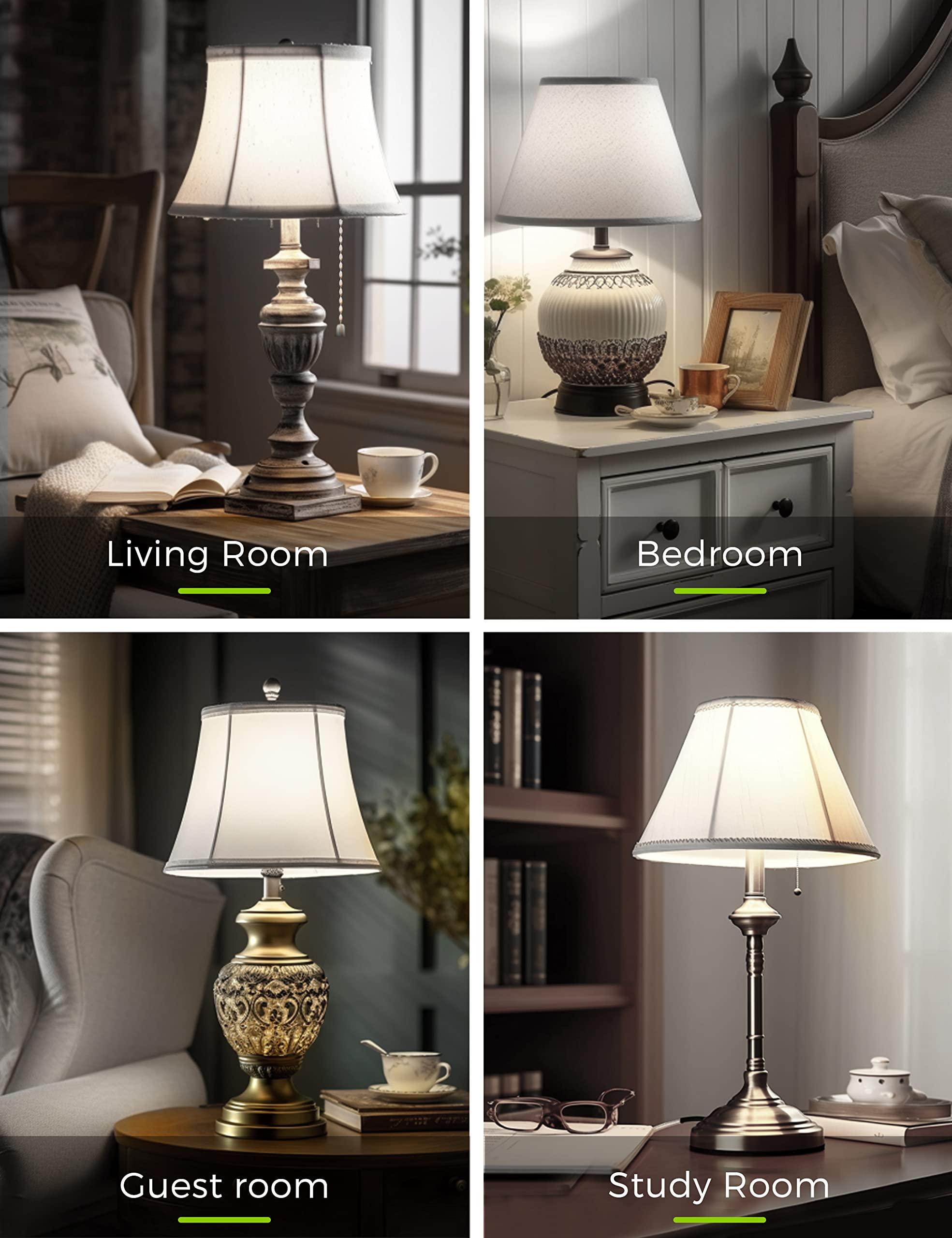 L LOHAS LED 3 Way Light Bulbs, 50/100/150W Equivalent, Daylight White 5000K, A19, E26 Base, 2 Count