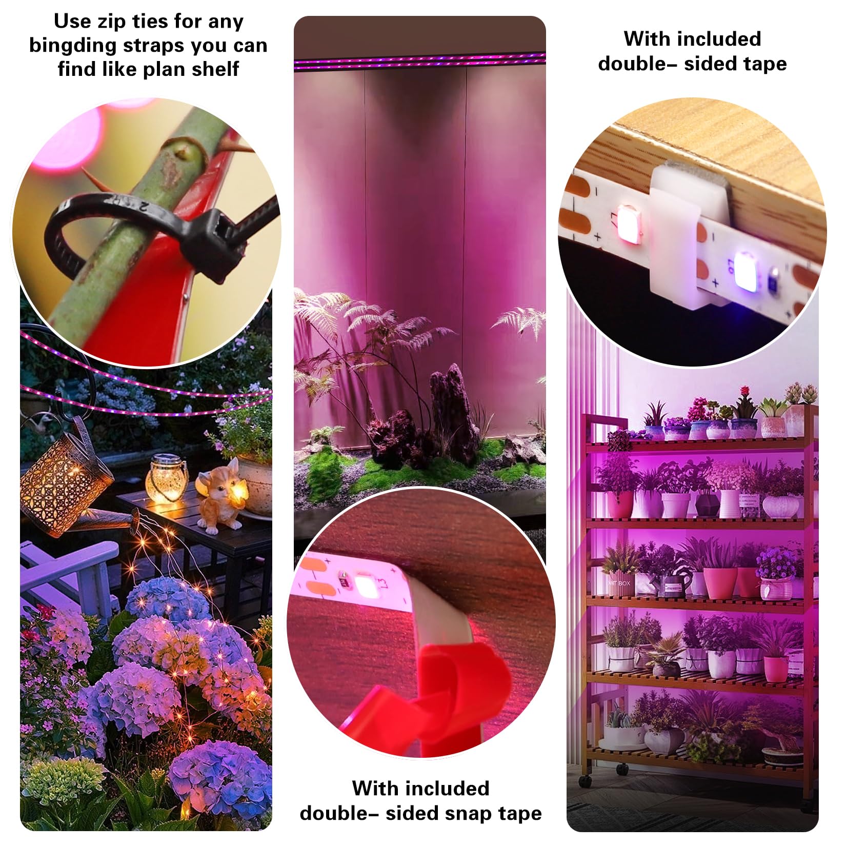 Grow Lights For Indoor Plants,120 Leds Waterproof Led Grow Lights Full Spectrum,Usb Plug-In Dimmable Auto On/Off With 3 Timers Plant Light, For Indoor Plants Seeding Veg Flower Growing Lamp(6.56Ft)