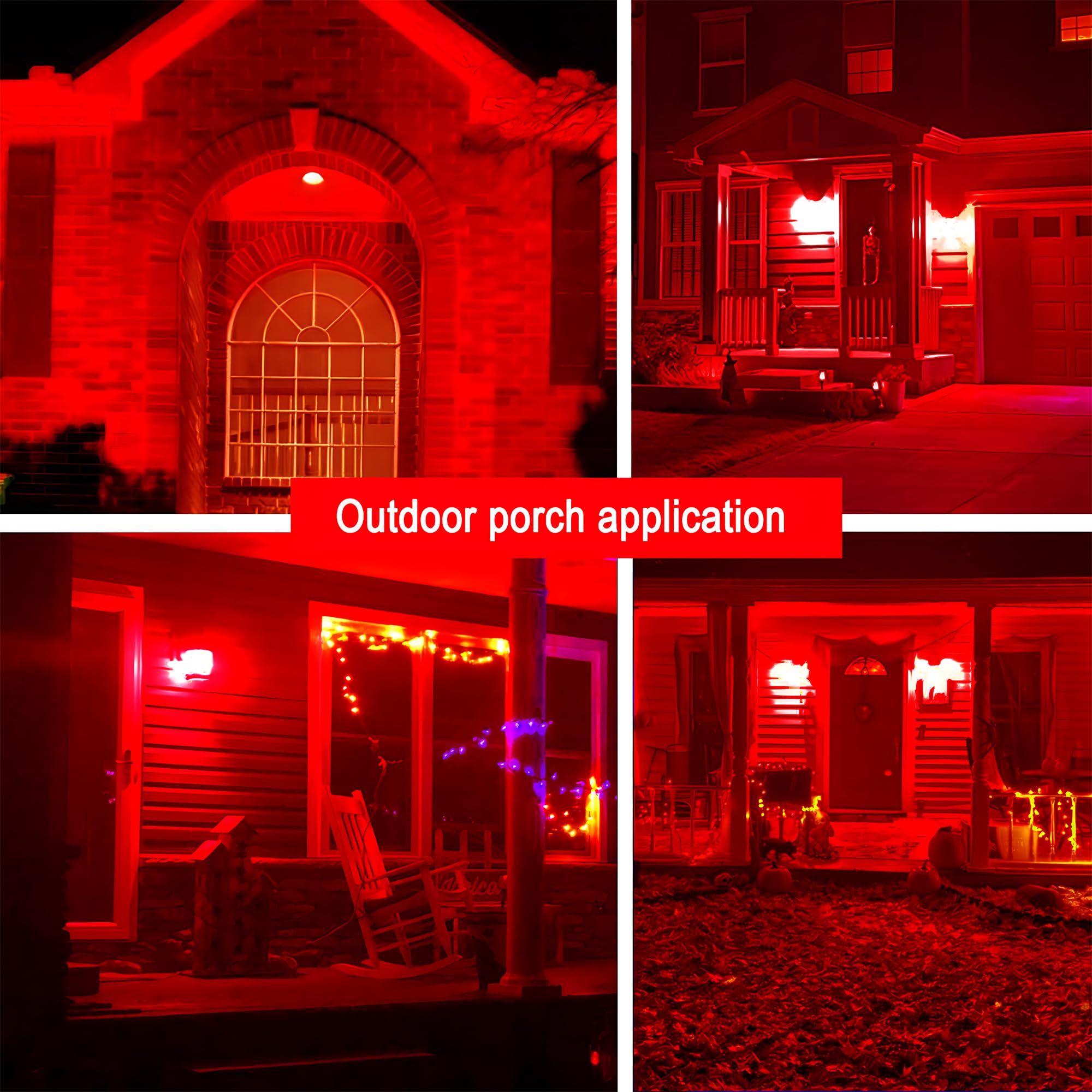 U4Glory 9W Red Led Light Bulb, A19 E26 Base, 4 Pack - Ideal For Indoor/Outdoor