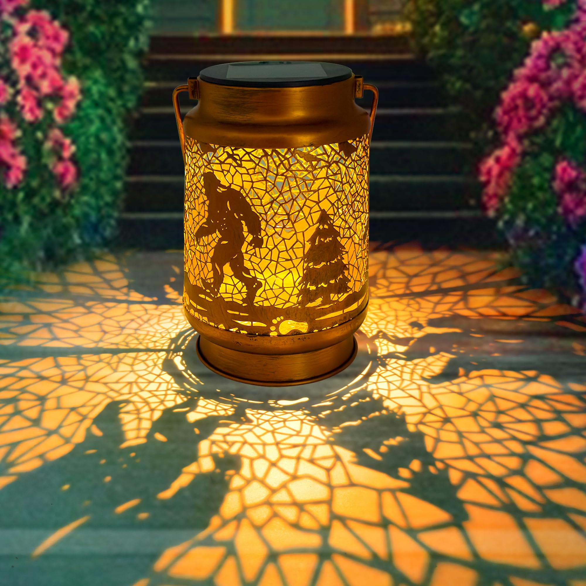 Bigfoot Solar Lanterns Outdoor Waterproof, Big Foot Gifts For Women Men, Hanging Solar Lights For Yard, Patio, Lawn, Pathway, Ta