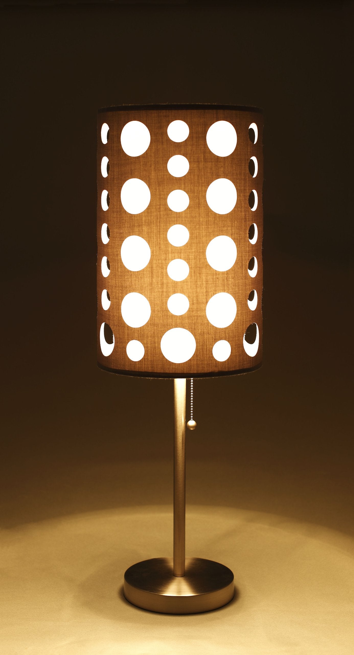 SH Lighting Retro Dual Shade Table Lamp, 30in Tall, Grey/White, Steel, Model 812045021632
