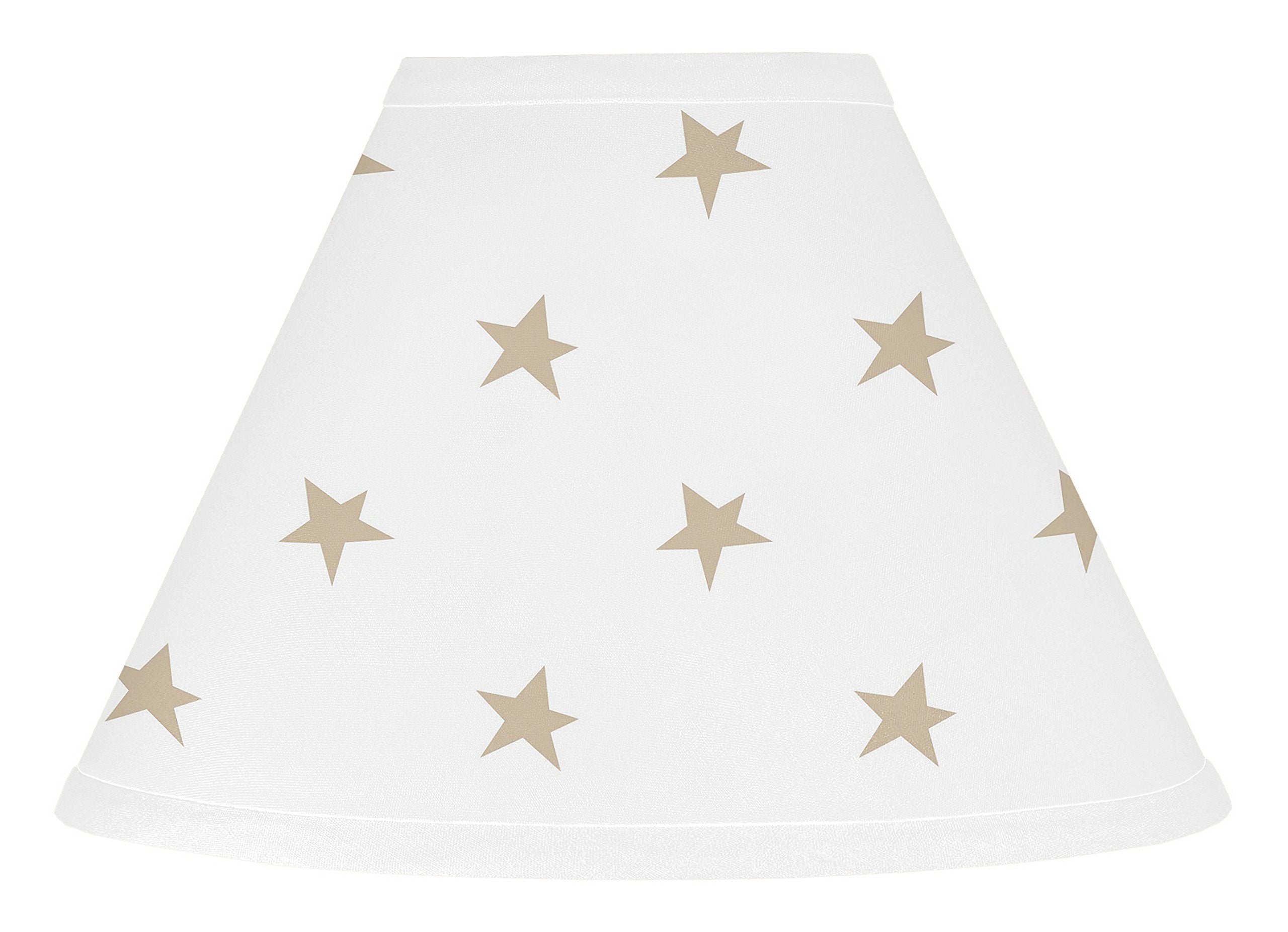 Sweet Jojo Designs Gold and White Star Lamp Shade for Celestial Collection by