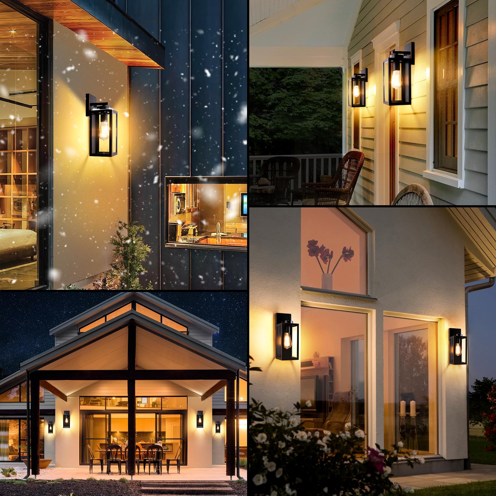 Beslowe Outdoor Wall Light Fixtures, Exterior Waterproof Wall Lanterns, Bronze Porch Sconces Wall Mounted Lighting With E26 Sock