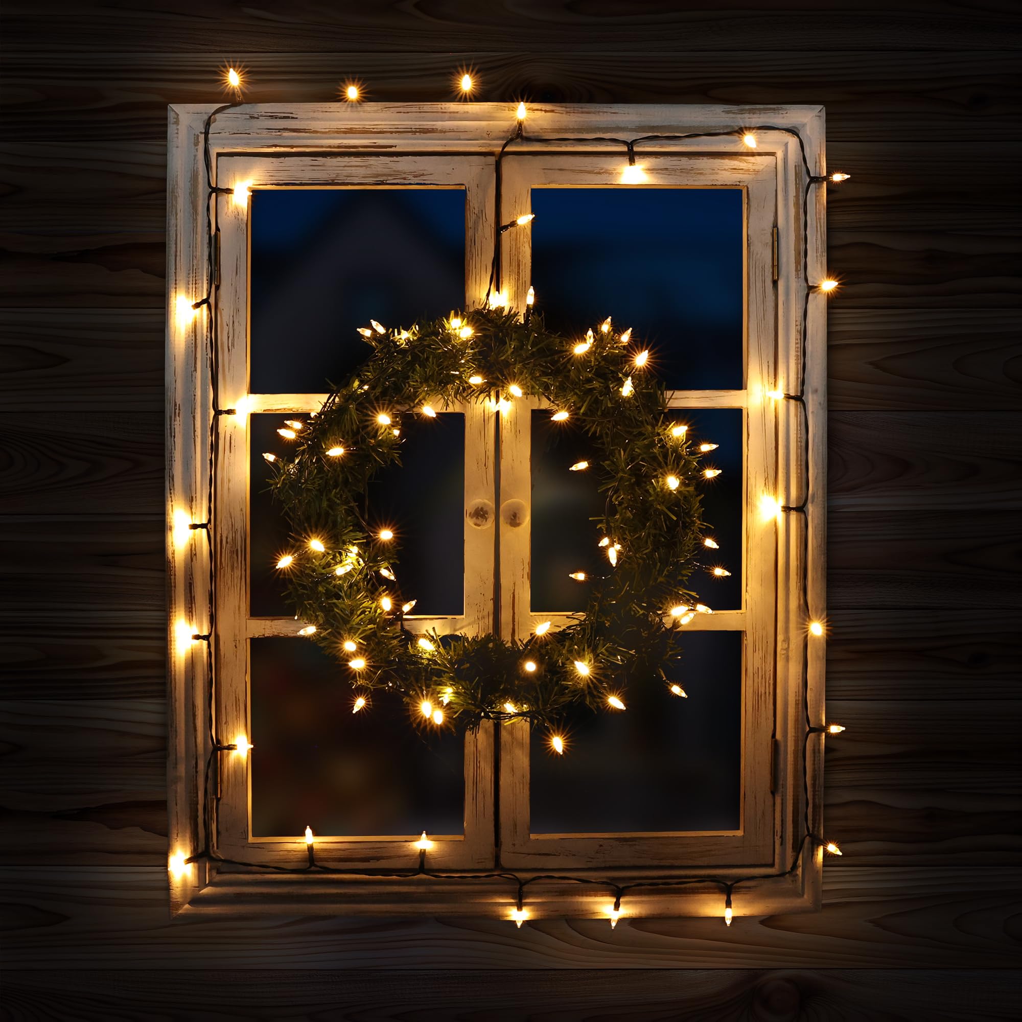 Lomotech Battery Operated Christmas Lights - 4 Pack Total 66Ft 200Leds Mini String Lights 8 Modes Waterproof With Timer For Home  Garden  Party  Holiday  Tree Decoration (Green Wire  Warm White)