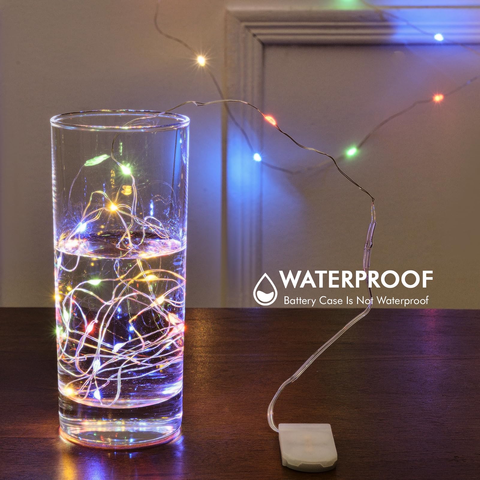 12 Pack Fairy Lights Battery Operated, 7Ft 20Led Multicolor Valentines Day Lights Battery Operated Waterproof Silver Wire For Diy Mason Jar Bedroom Party Birthday Wedding Christmas Decorations