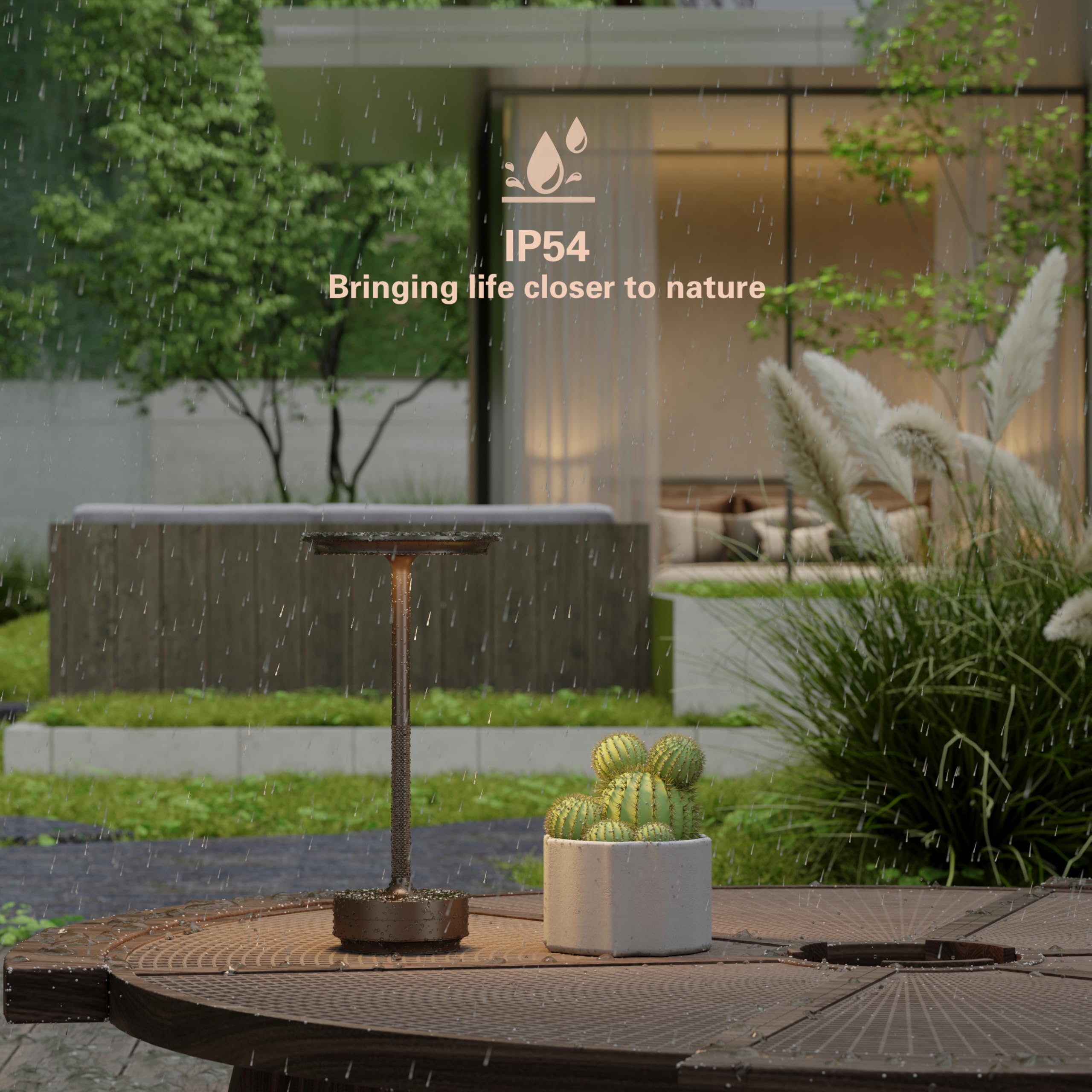 Ztflos Cordless Table Lamp,Portable Led5000Mah Battery Operated,3 Levels Of Brightness Dimming Up With Memory Function,For Resta