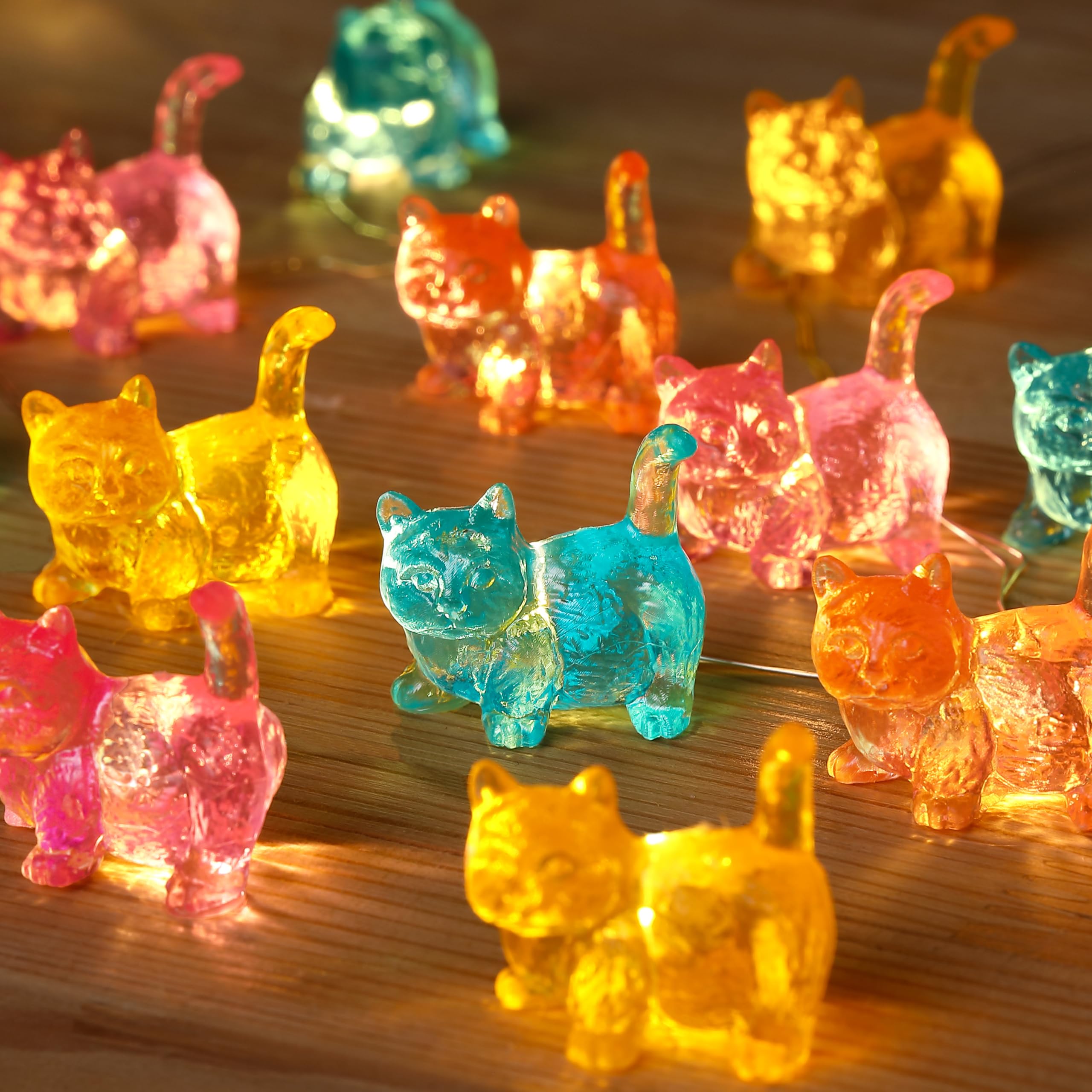 Yoitomehy Cat String Lights, Kawaii Room Deco, Kitty Fairy Decoration 10ft 30LEDs Battery Operated, Cat Light Gifts for Birthday