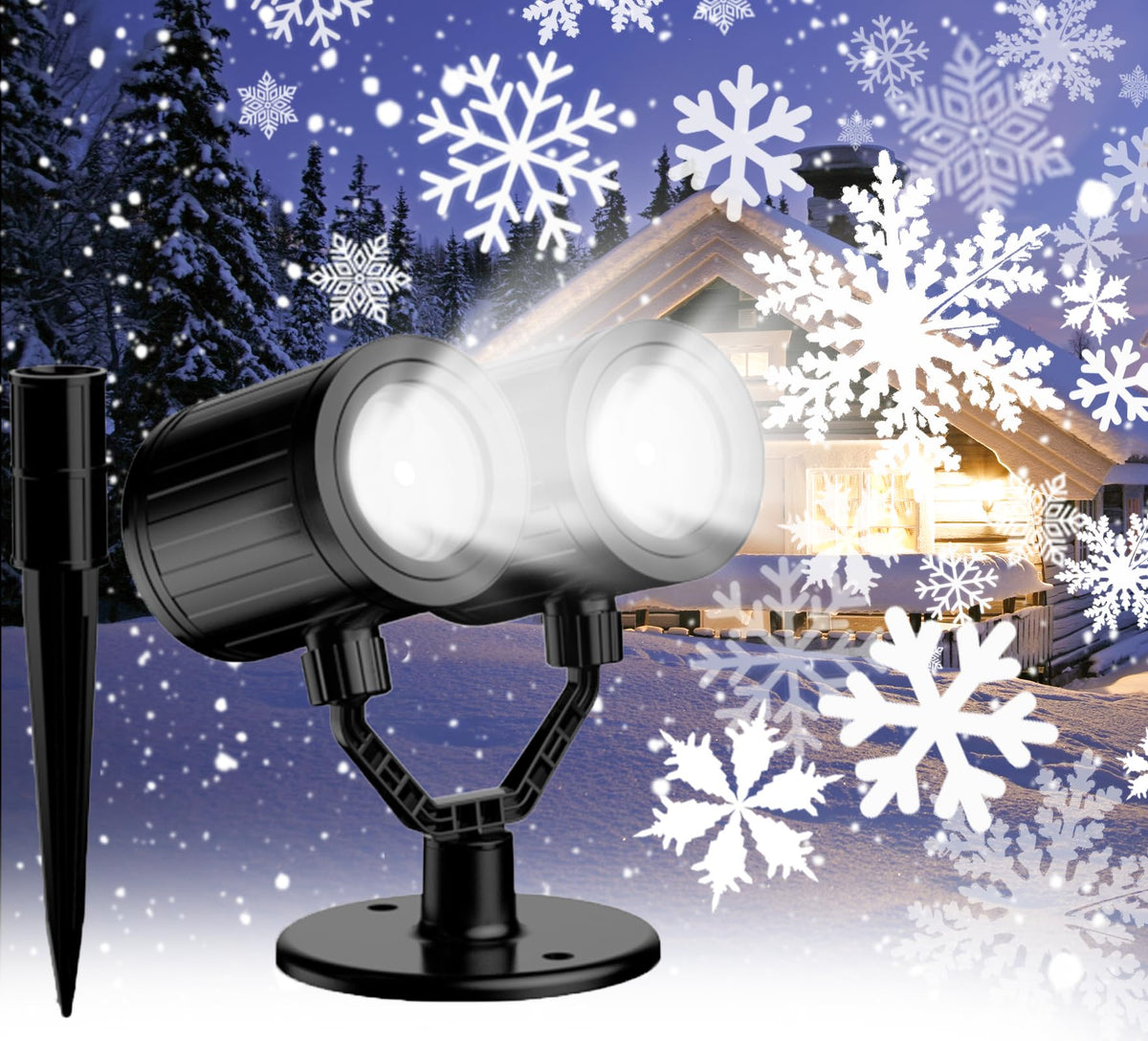 RLUETIME Outdoor Snowflake Projector IP65 Waterproof RLUETIME Christmas RLUETIME Outdoor Snowflake Projector IP65 Waterproof RLUETIME Christmas