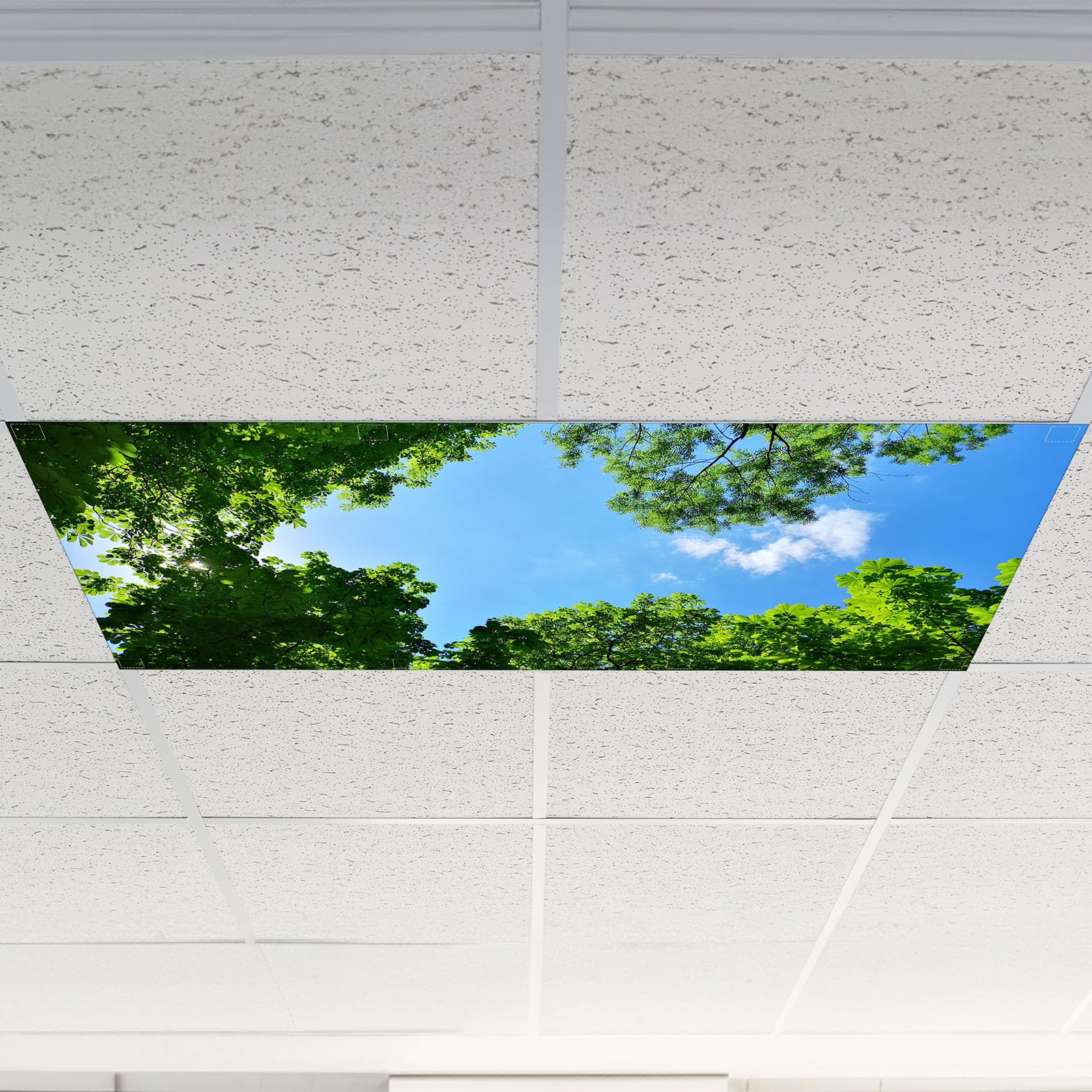 Kittmip 6 Pcs Fluorescent Light Covers 100D Polyester 0.71x0.59x0.08 in Tree