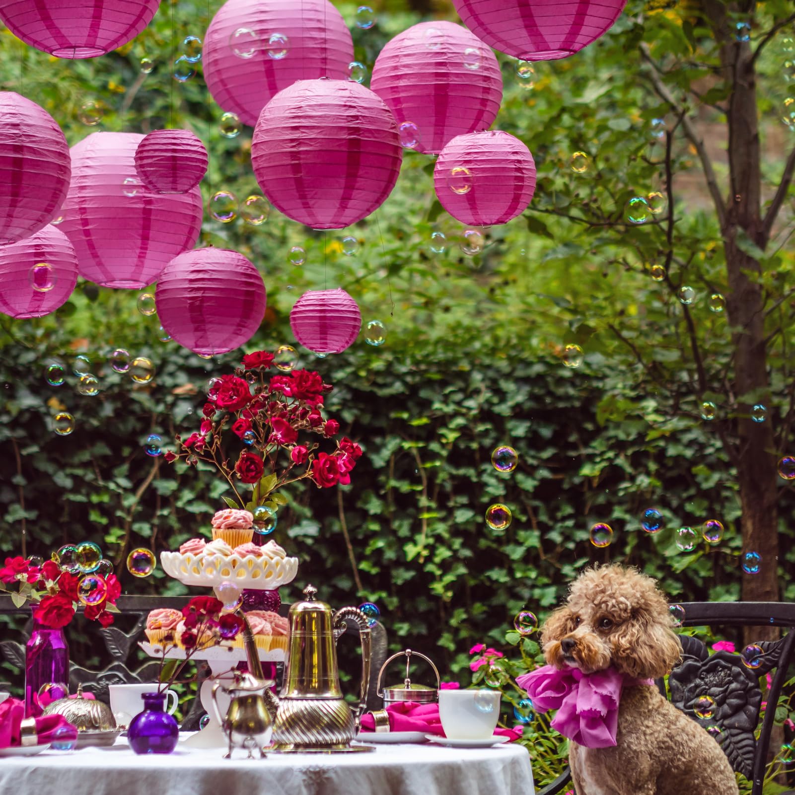 Hot Pink Paper Lanterns - 25 Piece Set - Hot Pink Party Decorations For Birthdays, Weddings And Special Occasions By Avoseta