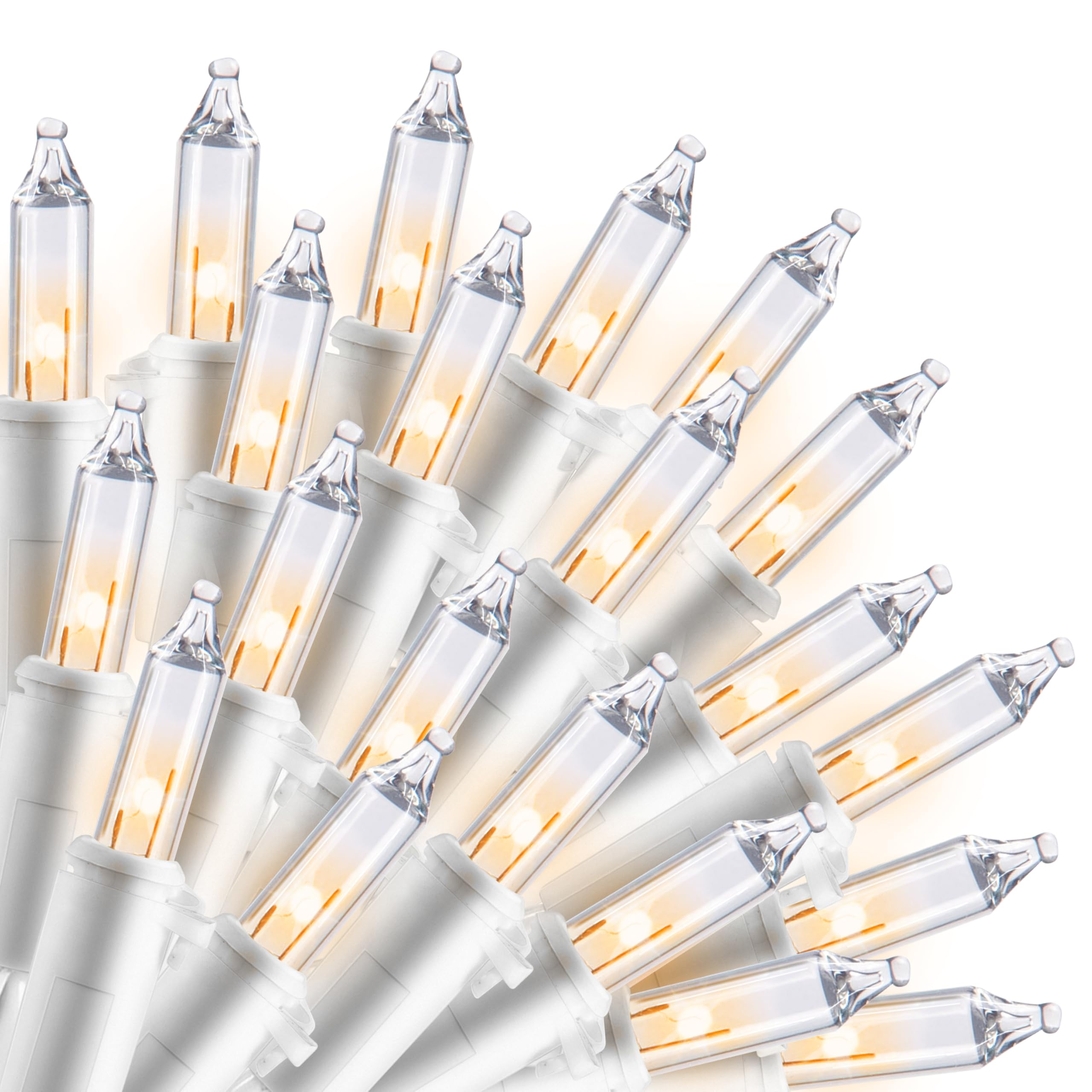 Joiedomi Christmas String Lights, Mini Warm Fairy Light, 300ct (3x100), 64.5FT, White Wire, Model HWO-100/2FC